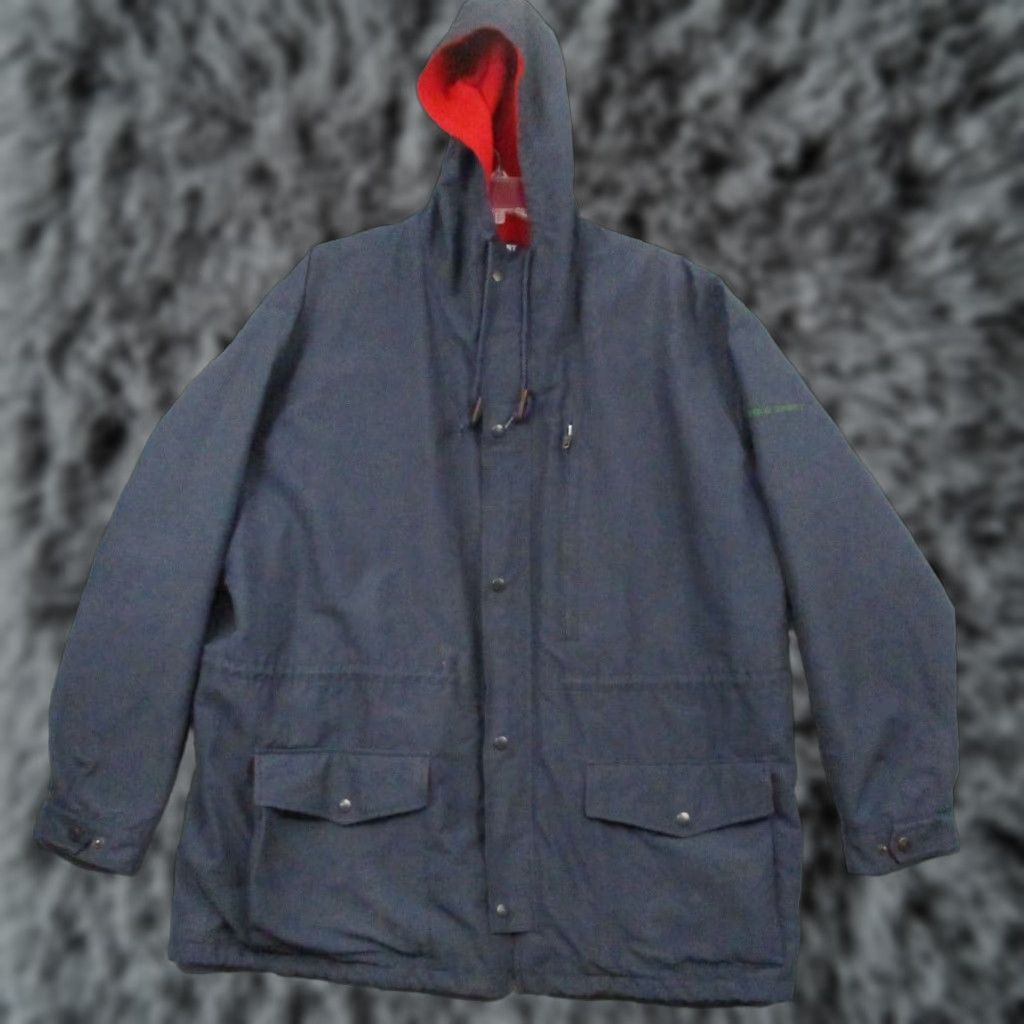 Polo Ralph Lauren VINTAGE Polo Ralph Lauren Hooded Jacket Navy Adult L Blue Polo Ralph Lauren Sporting Goods Jacket Coat Parka 90s Sports Mens Size US L / EU 52-54 / 3 - 1 Thumbnail