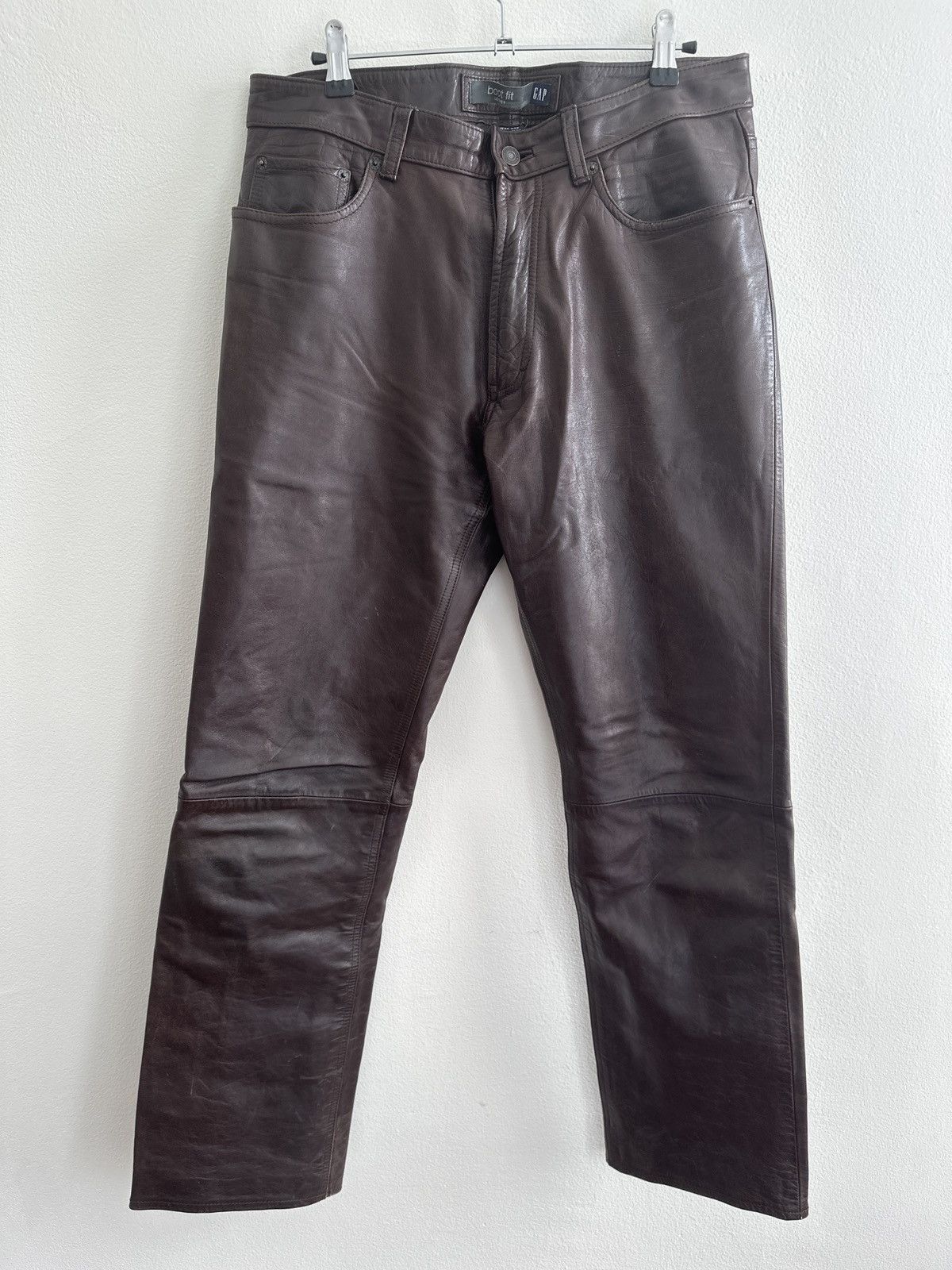 Vintage Vintage Gap Brown Bootcut Leather Pants Size US 32 / EU 48 - 1 Preview