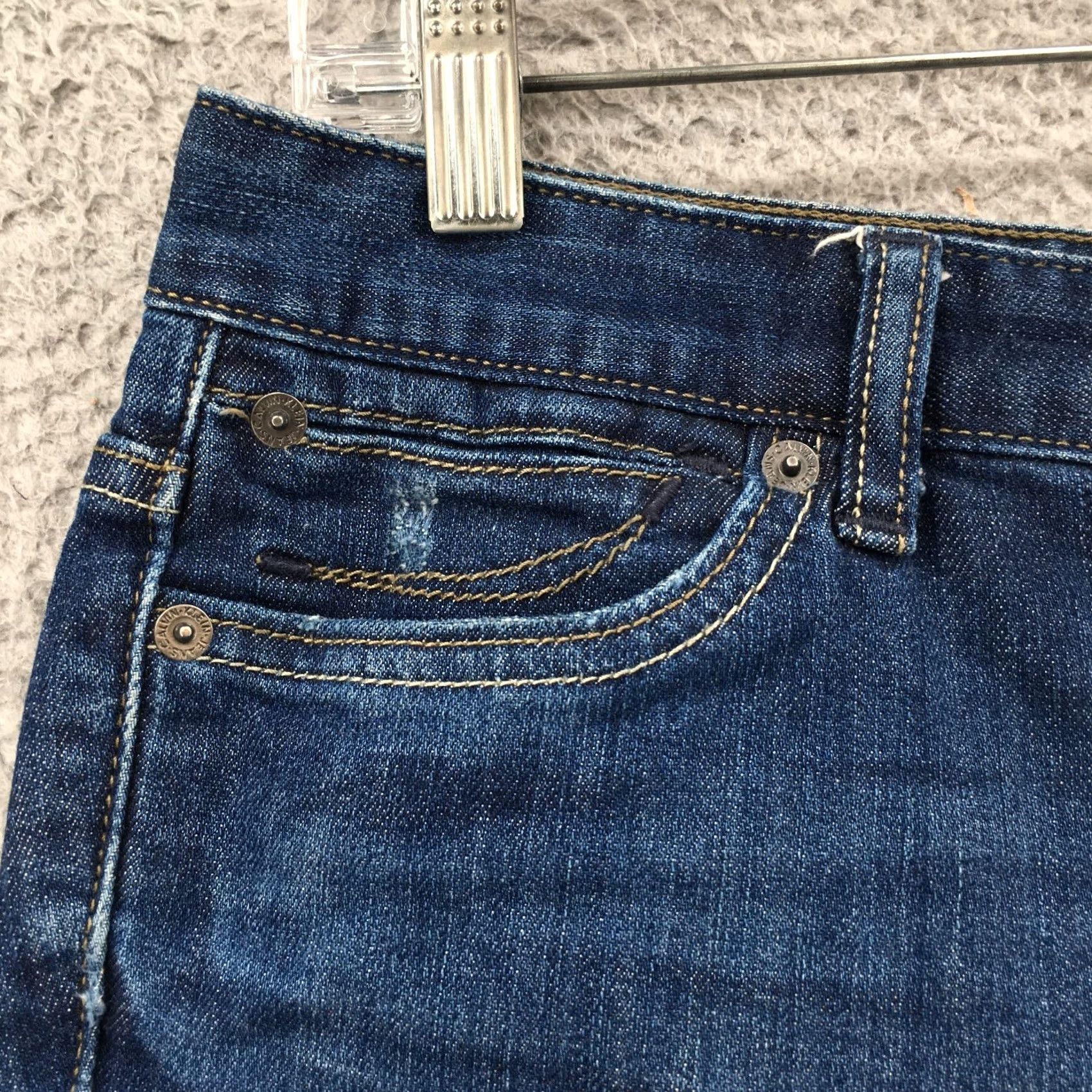 Calvin Klein Calvin Klein Jeans Bootcut Womens 27 Regular Blue Denim Zip Pants 5-Pocket Classic Modern California CK Size 27" / US 4 / IT 40 - 4 Thumbnail