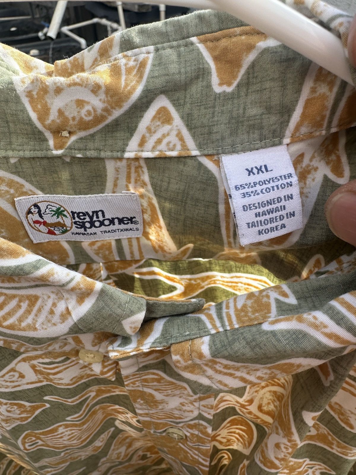 Reyn Spooner PreOwned Reyn Spooner Orange/Green Hawaiian Print Men's XXL Size US XXL / EU 58 / 5 - 4 Thumbnail