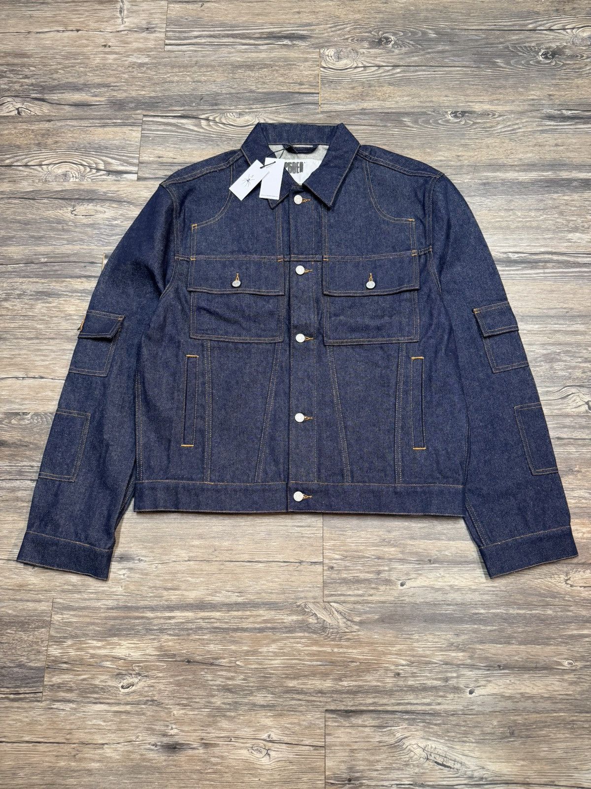Sp5der SP5DER Denim Trucker Jacket *SAMPLE* Size US XL / EU 56 / 4 - 1 Thumbnail