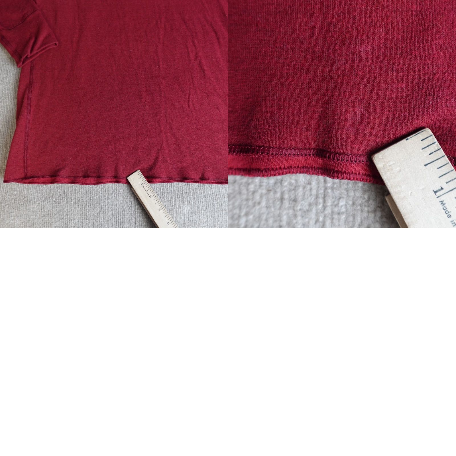 Vintage LL Bean Mens Shirt Large Red Henley River Guide Wool Blend Size US L / EU 52-54 / 3 - 8 Thumbnail
