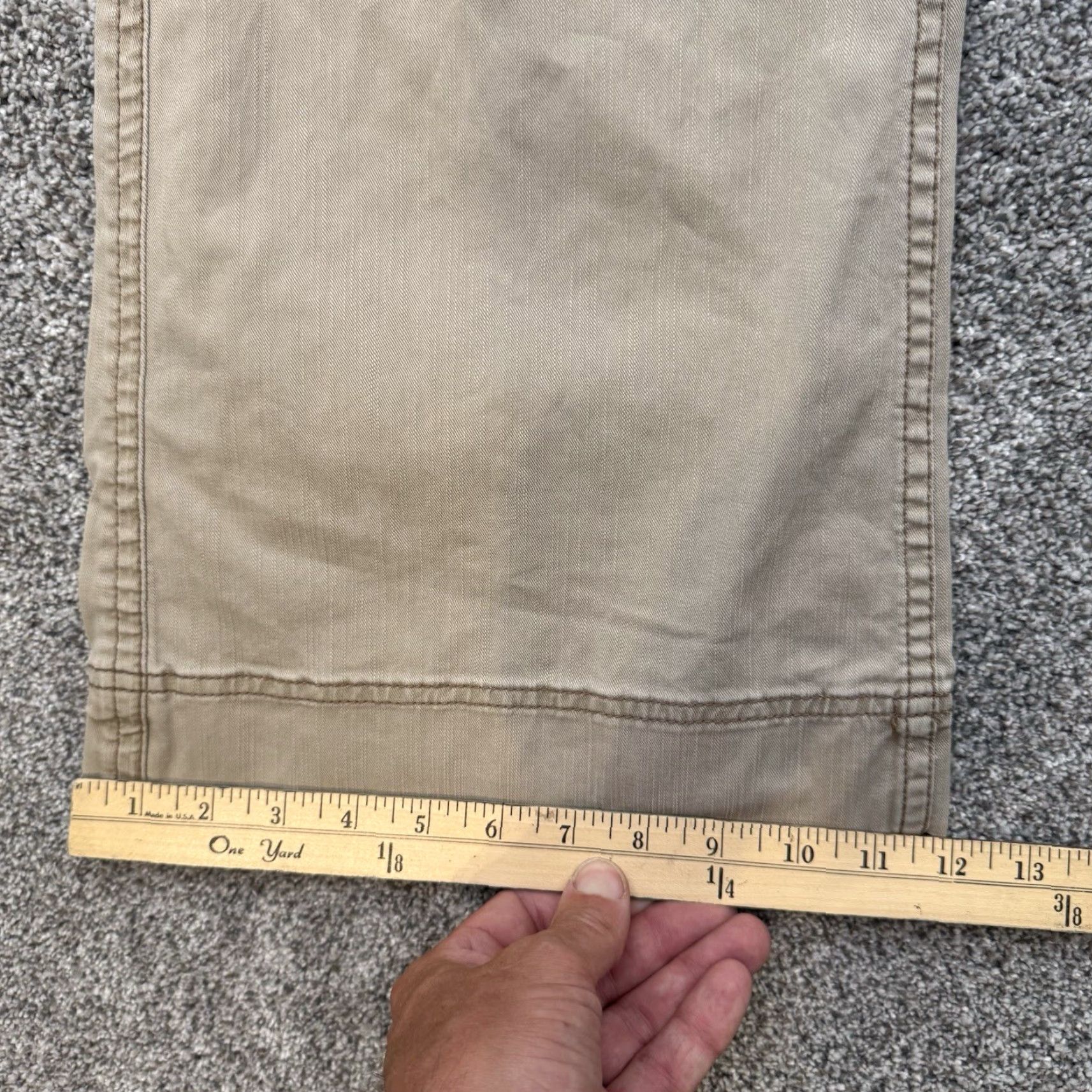 Vintage Maurices Khaki Pants Pants Maurices Khaki Pants 14 Petite Women Bootcut Retro Y2K Casual Beige Cotton Spandex Zip Button Short Flare/Mall Girl Size 36" / US 14 / IT 50 - 5 Thumbnail