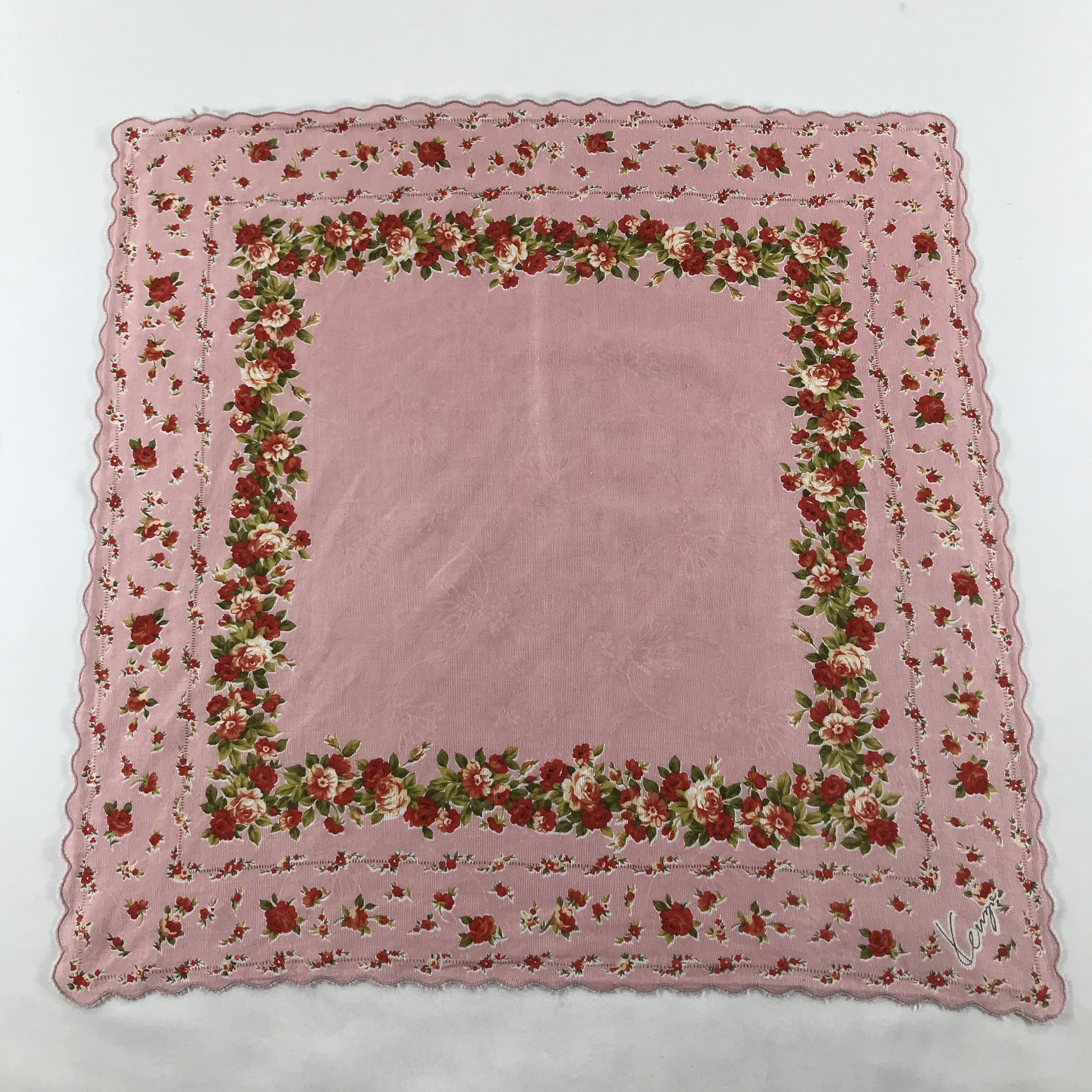 Kenzo Floral Handkerchief Neckerchief Bandana H21