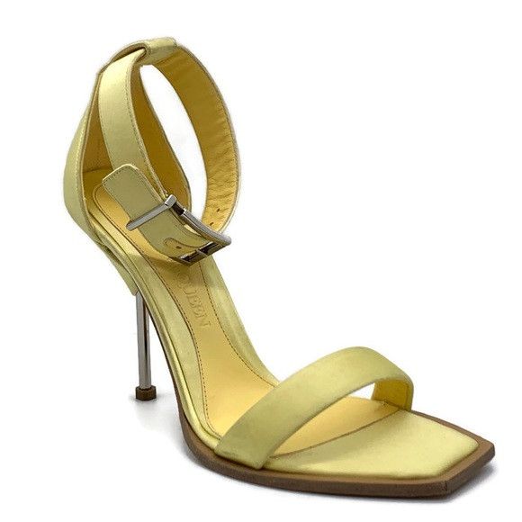 Alexander McQueen Alexander McQueen Ankle Strap Satin Heel Sandal Size US 10 / IT 40 - 1 Thumbnail