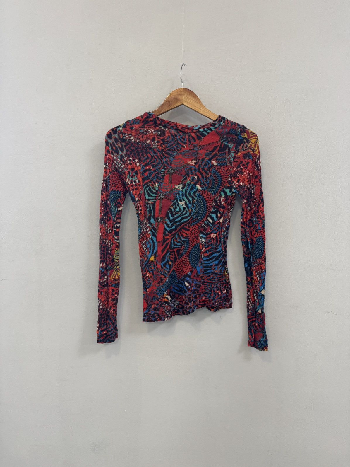 Japanese Brand × Vintage Vintage Mesh Top Engraving like Cashmere Size M / US 6-8 / IT 42-44 - 2 Thumbnail