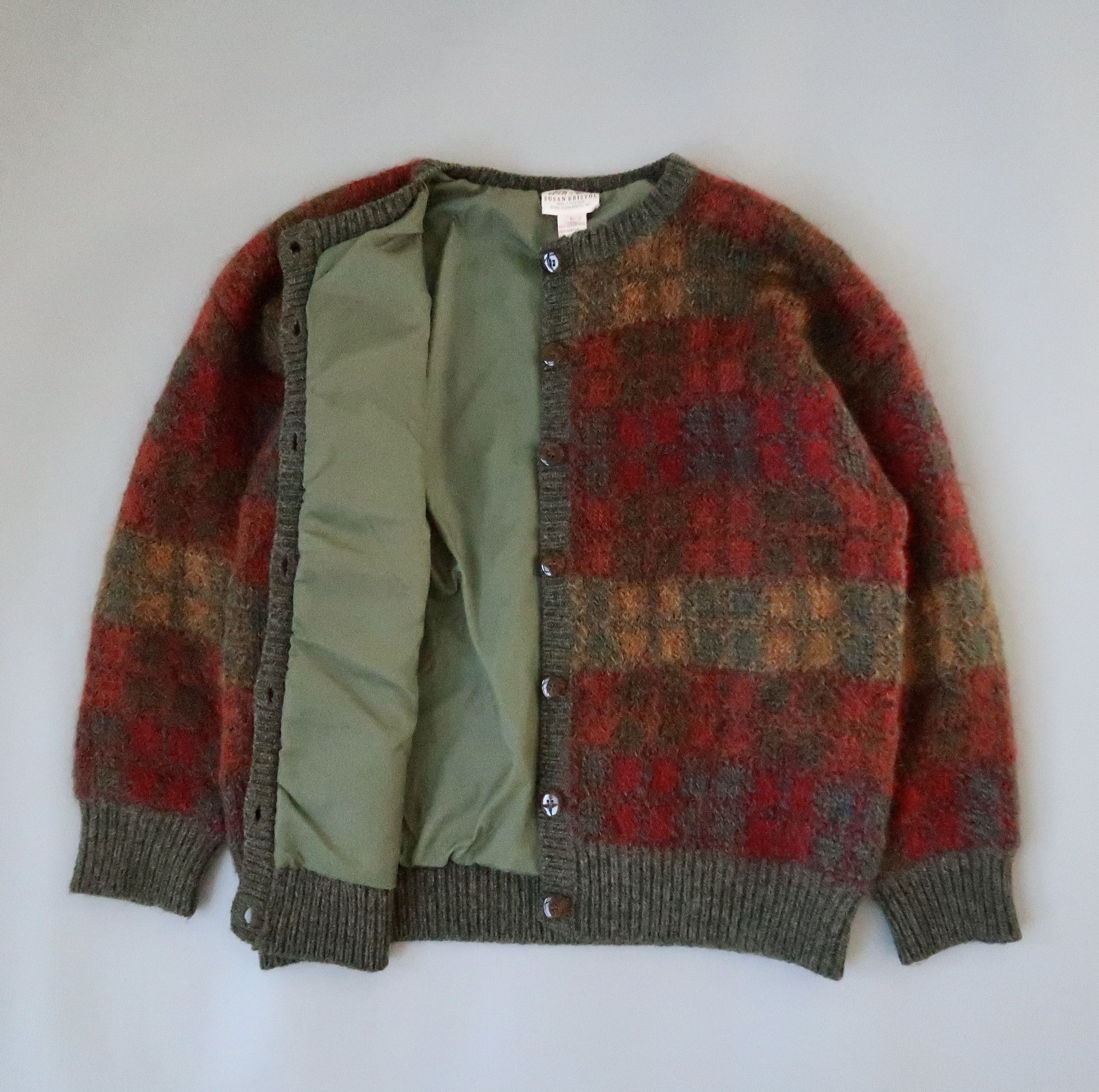 Vintage 1990s SUSAN BRISTOL nylon lined mohair-mix cardigan Size L / US 10 / IT 46 - 6 Thumbnail