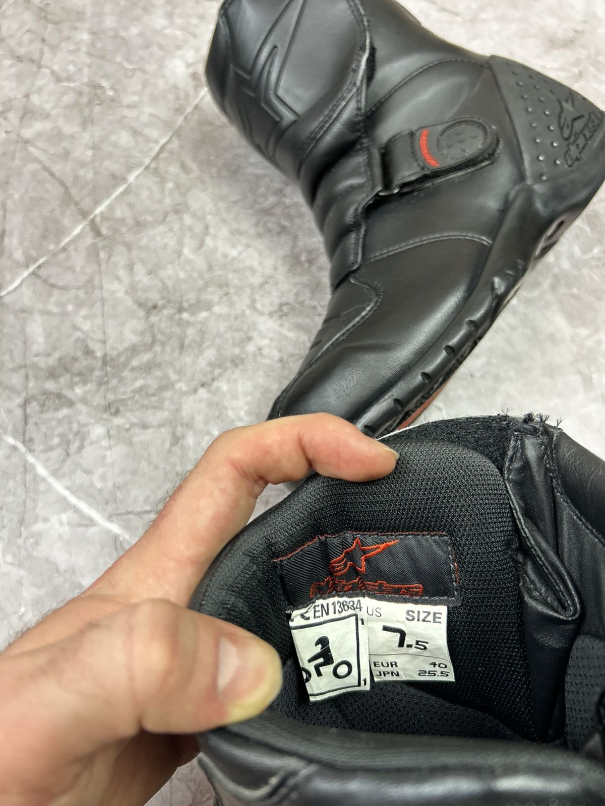 Alpinestars Black Aplinestars Motorcycle Boots Size 7.5 Size US 7 / EU 40 - 10 Thumbnail