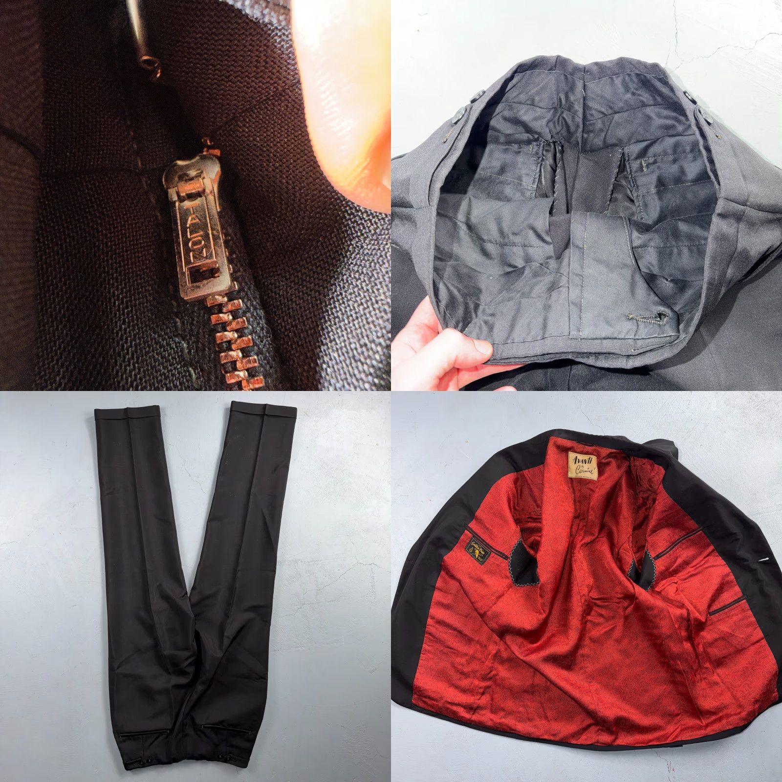 Vintage VTG Avanti Carmine Mens 2 PC Suit Jacket Coat Pants 40 Black Rockabilly 1960s 1960s Gab Poly West Gab? Size 40R - 8 Thumbnail