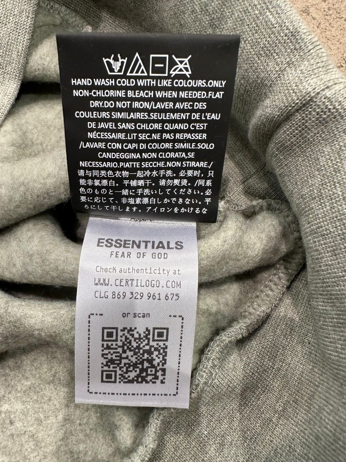 Essentials ESSENTIALS - Classic Fleece Hoodie Concrete Heather Size US M / EU 48-50 / 2 - 6 Thumbnail