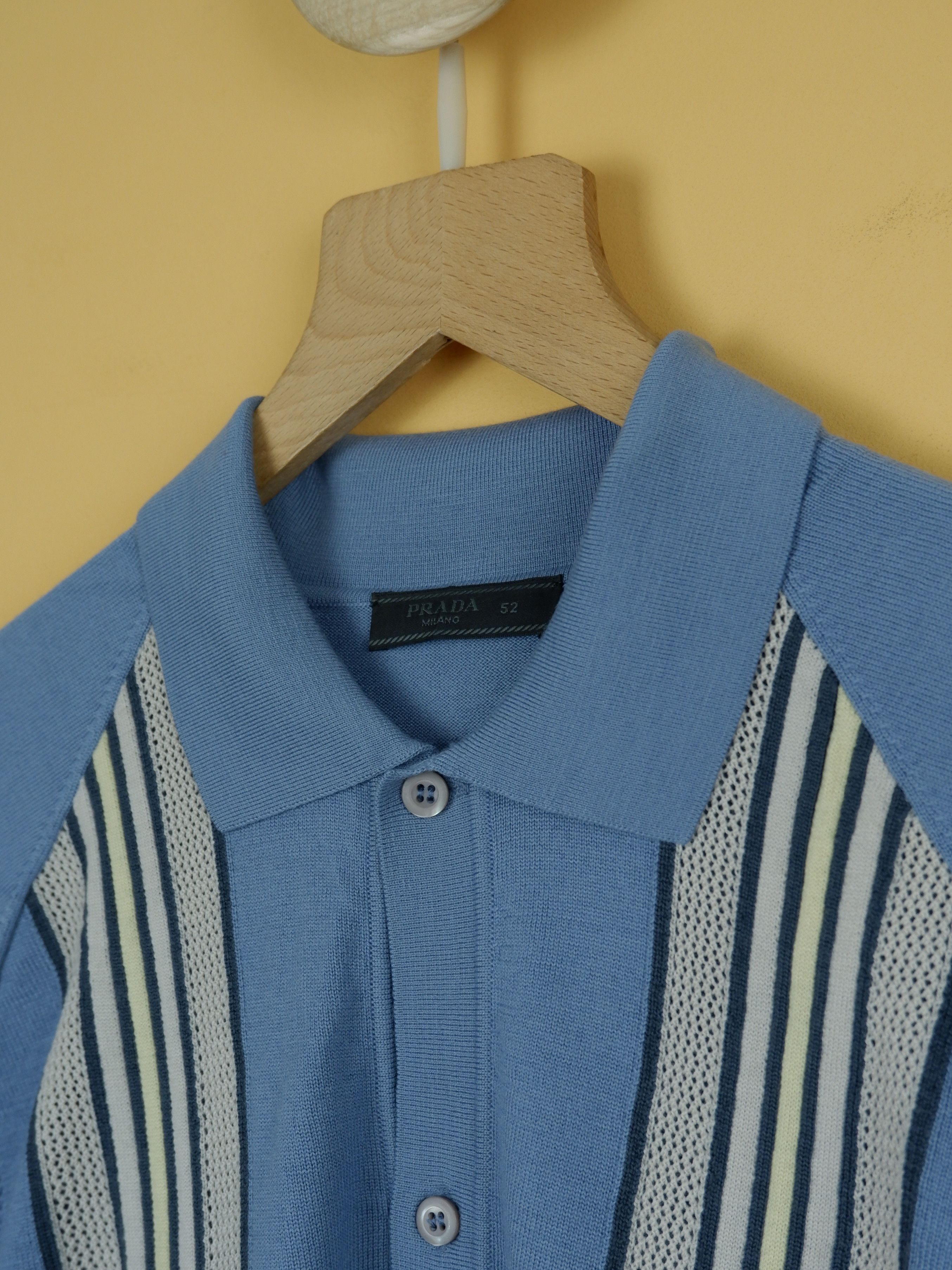Prada Last drop! Prada super soft virgin wool knitted polo Size US L / EU 52-54 / 3 - 2 Thumbnail