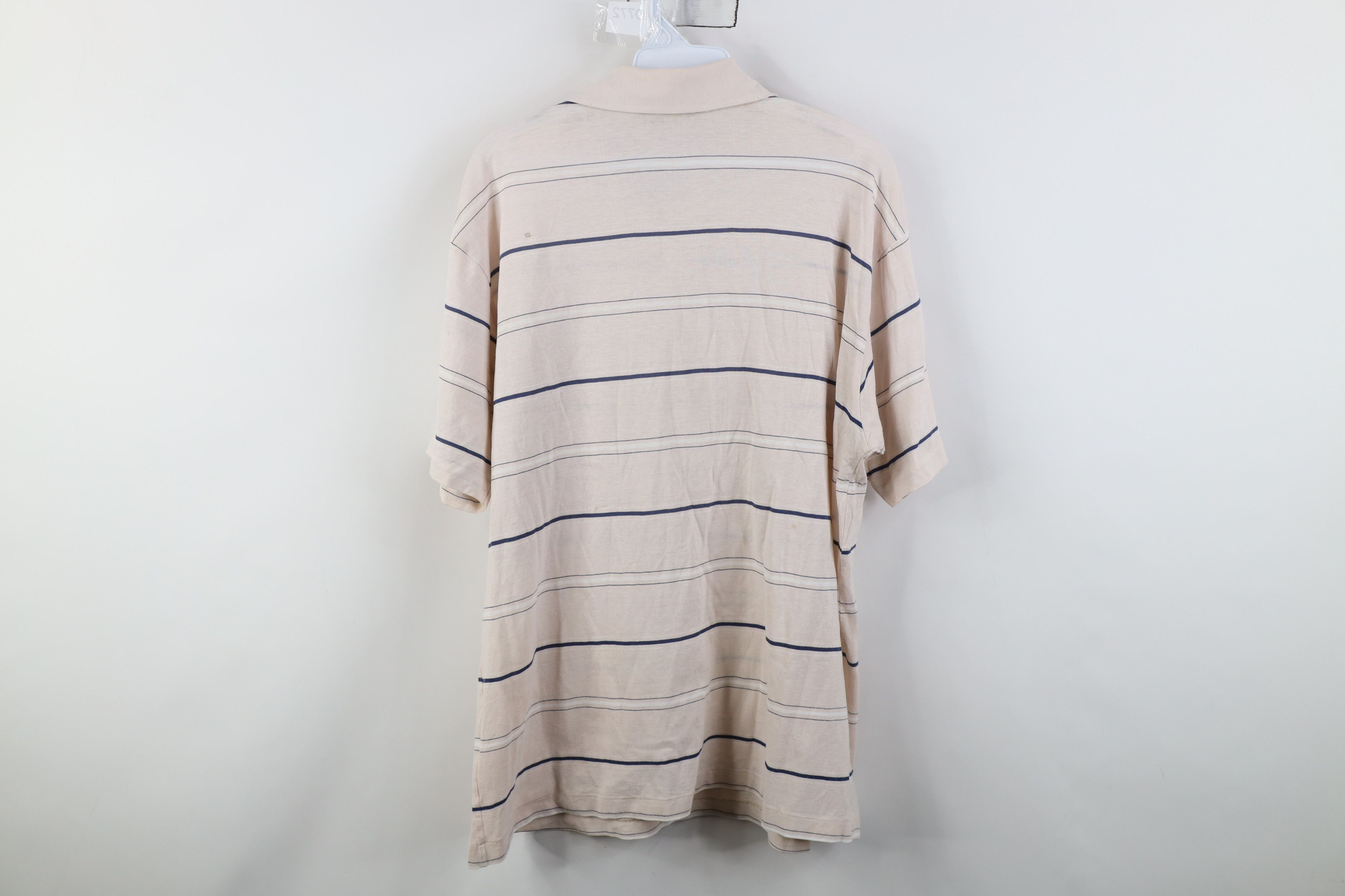 Vintage Vintage 70s Streetwear Striped Knit Collared Golf Polo Shirt Size US L / EU 52-54 / 3 - 14 Thumbnail