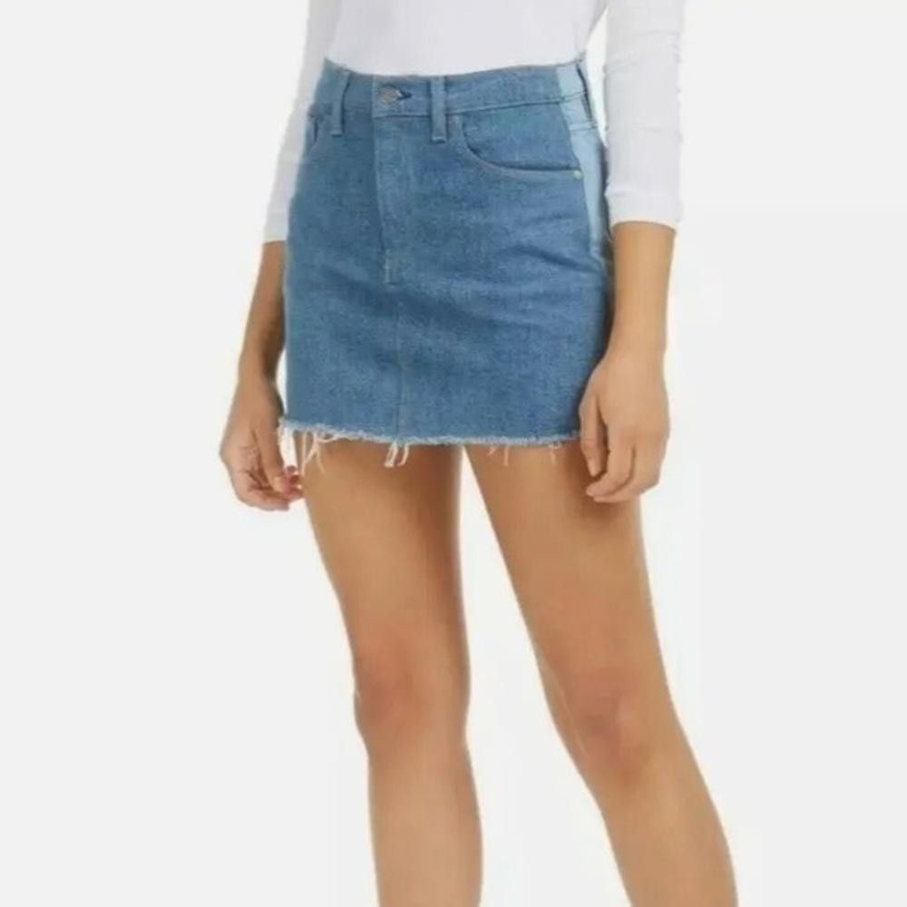 Designer NWT Hudson Jeans Jean Highwaisted Skirt Sz 29 Size 30" / US 8 / IT 44 - 1 Thumbnail