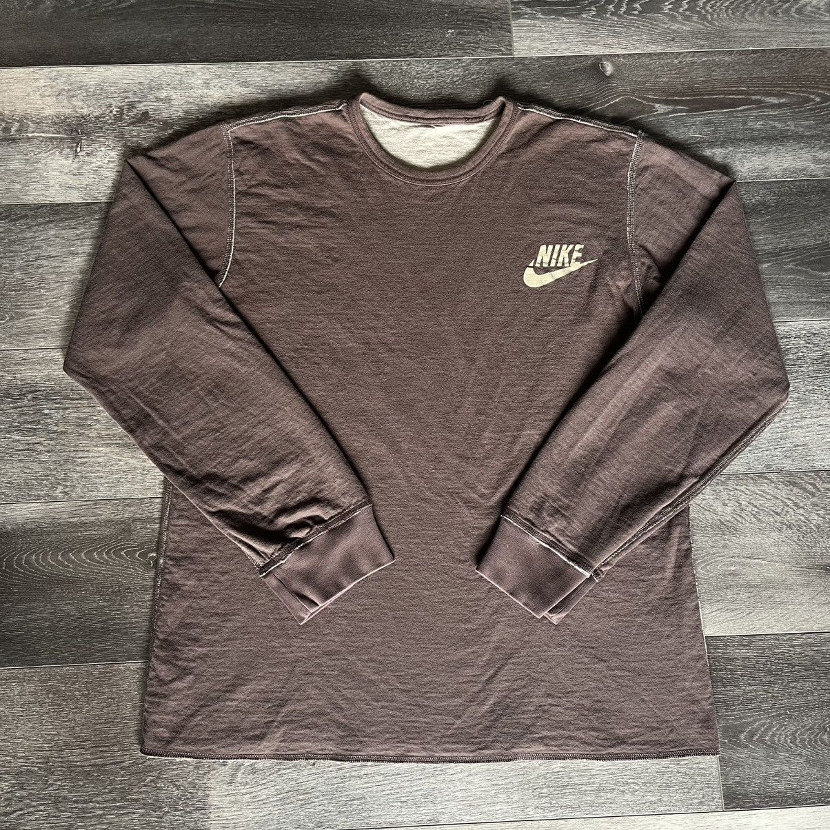 Nike × Vintage Vintage Y2K Nike Basic Swoosh Logo Reversible Longsleeve Tee Size US L / EU 52-54 / 3 - 2 Thumbnail