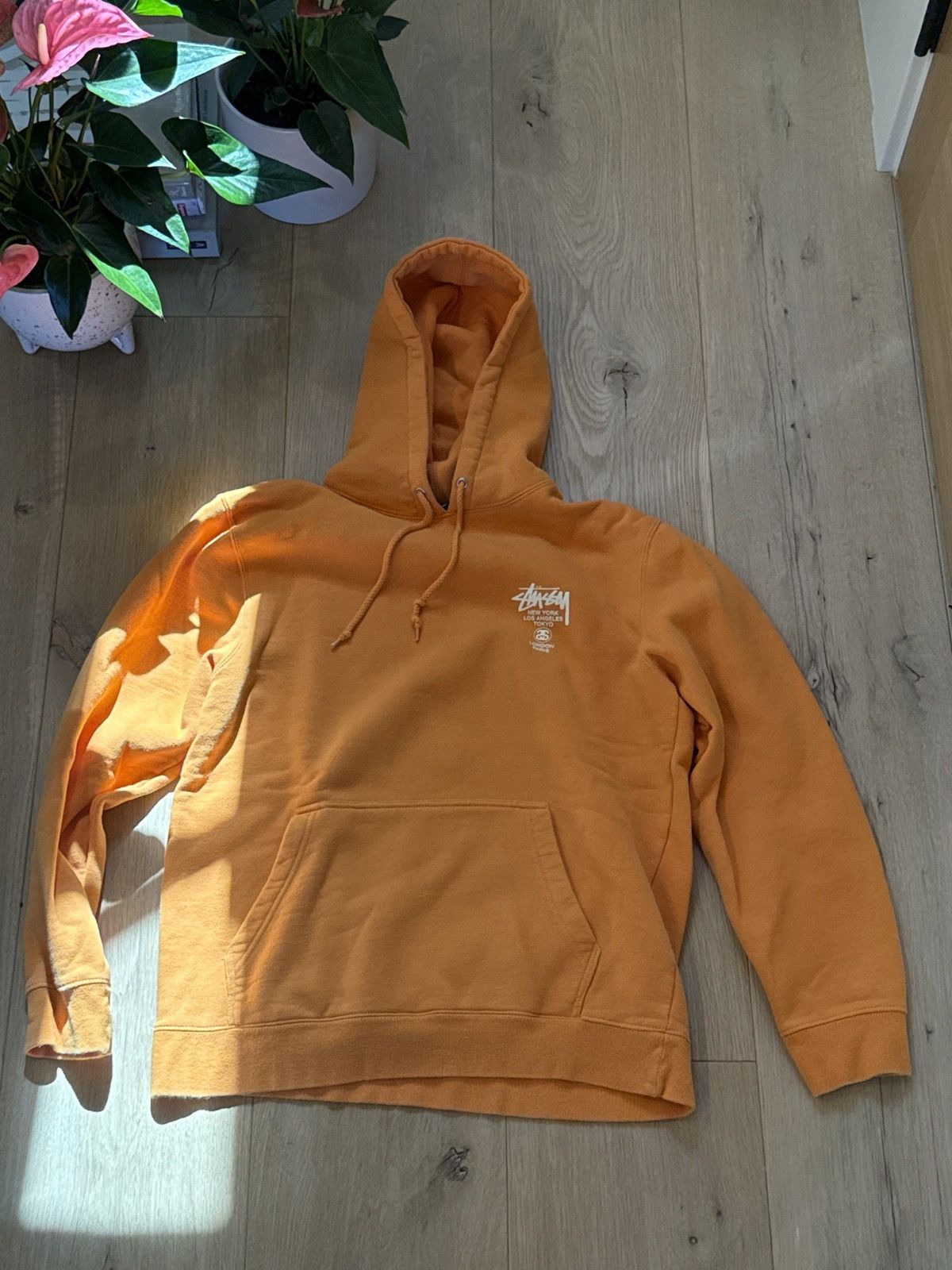 Stussy Stussy Orange Hoodie Size US M / EU 48-50 / 2 - 1 Thumbnail