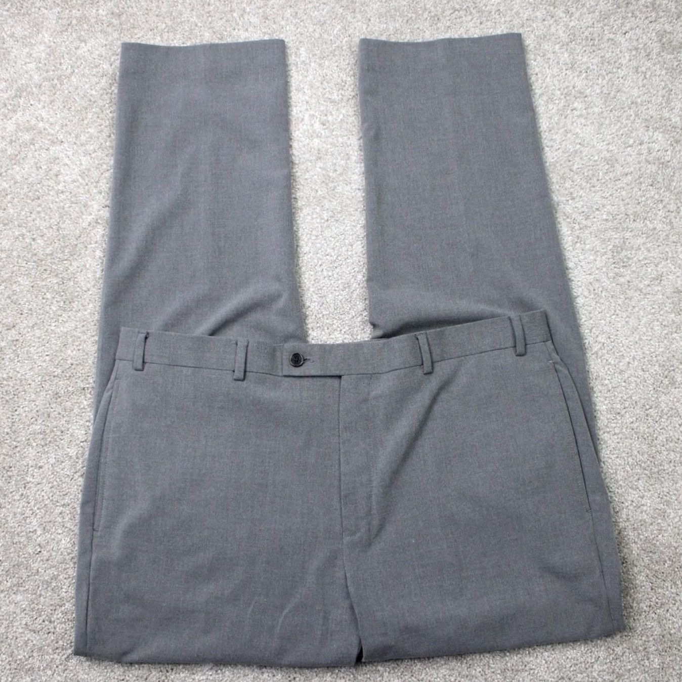 Ralph Lauren LAUREN Ralph Lauren Pants Mens 38x32 Gray Flat Front Wool/Poly Dress Pants Dressier Style Regular Straight 90s Preppy Mens Size US 38 / EU 54 - 2 Thumbnail