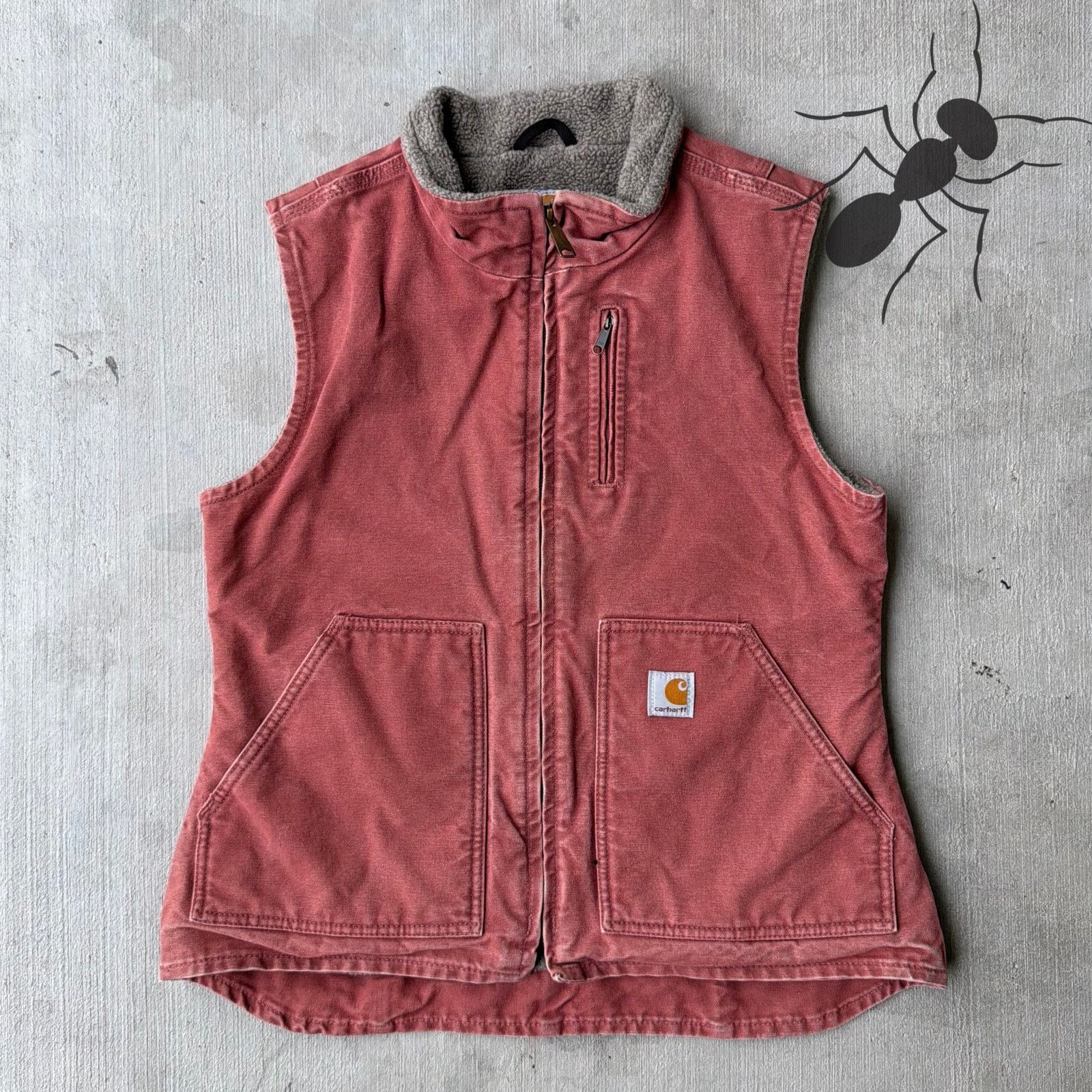 Carhartt × Vintage Carhartt WOMENS WV001 VRS Red work wear vest Size US S / EU 44-46 / 1 - 1 Thumbnail