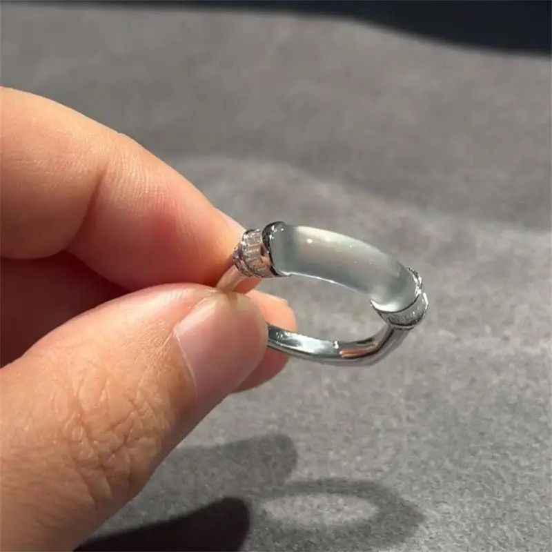 Jewelry Trend Transparent Zircon Adjustable Ring Size ONE SIZE - 1 Thumbnail