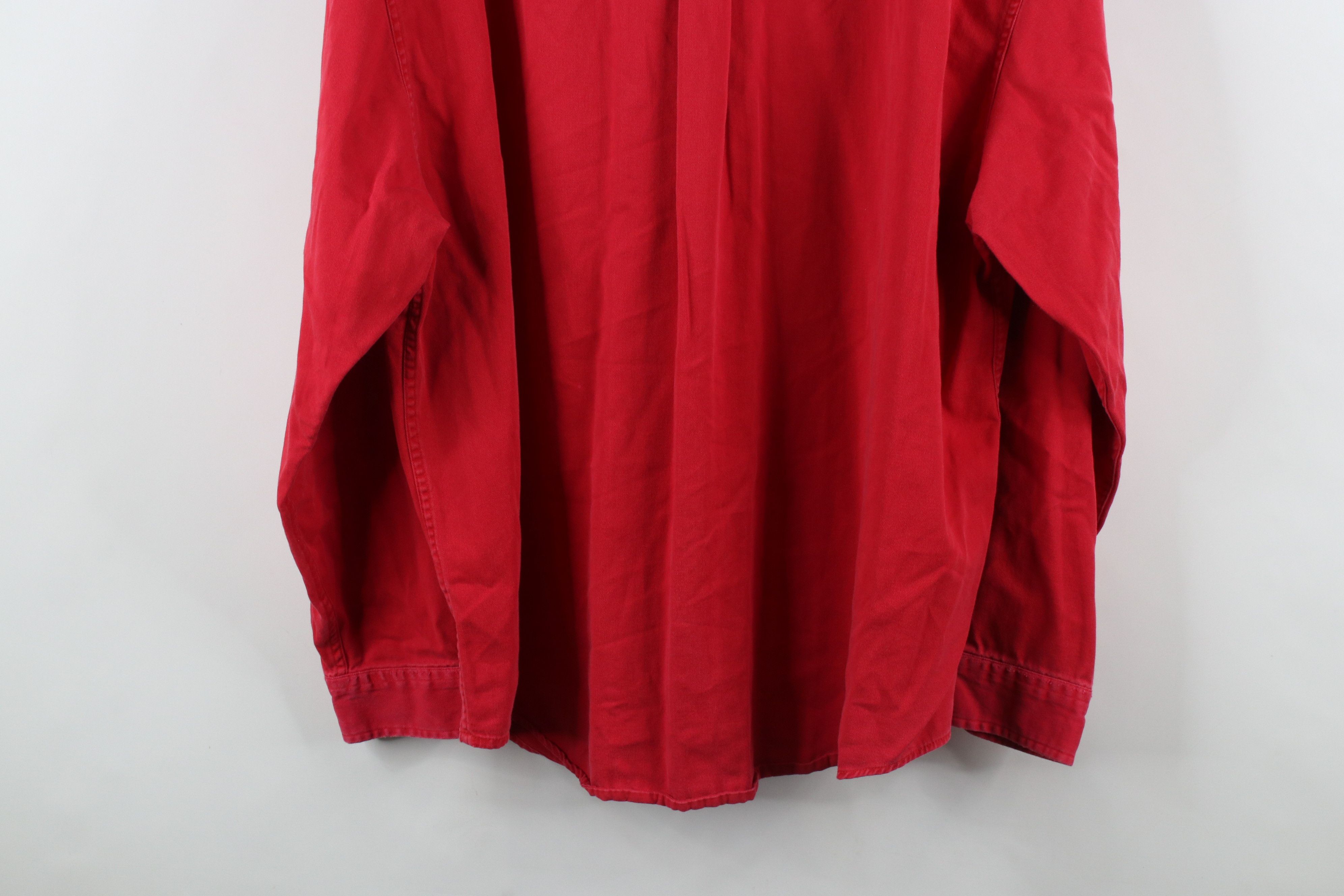 Eddie Bauer × Vintage Vintage 90s Eddie Bauer Cotton Twill Button Down Shirt Size US XXL / EU 58 / 5 - 15 Thumbnail