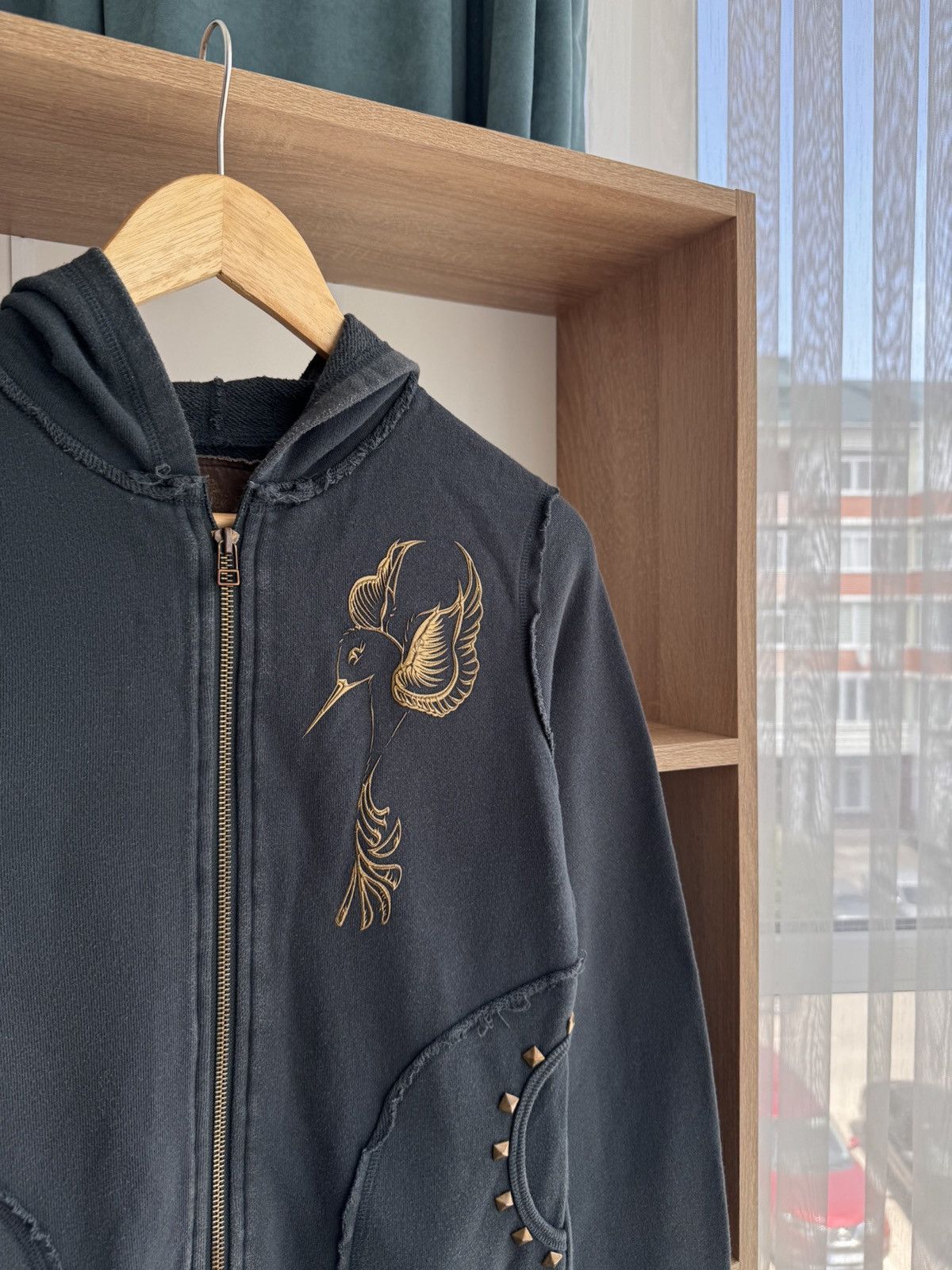 Vintage Vintage Ed Hardy by Christian Audigier Style W’ Bird Hoodie Size S / US 4 / IT 40 - 2 Thumbnail