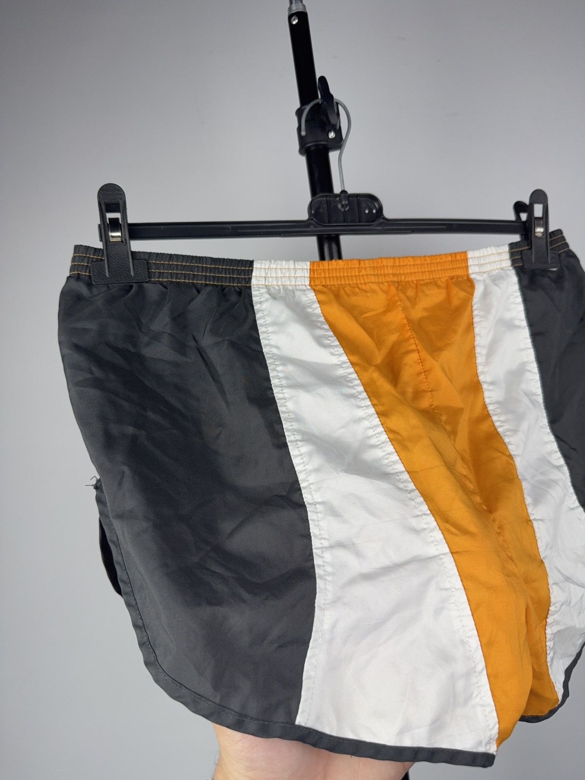 Nike Nike Vintage 90s Orange White Black Running Split Shorts Size US 30 / EU 46 - 7 Thumbnail