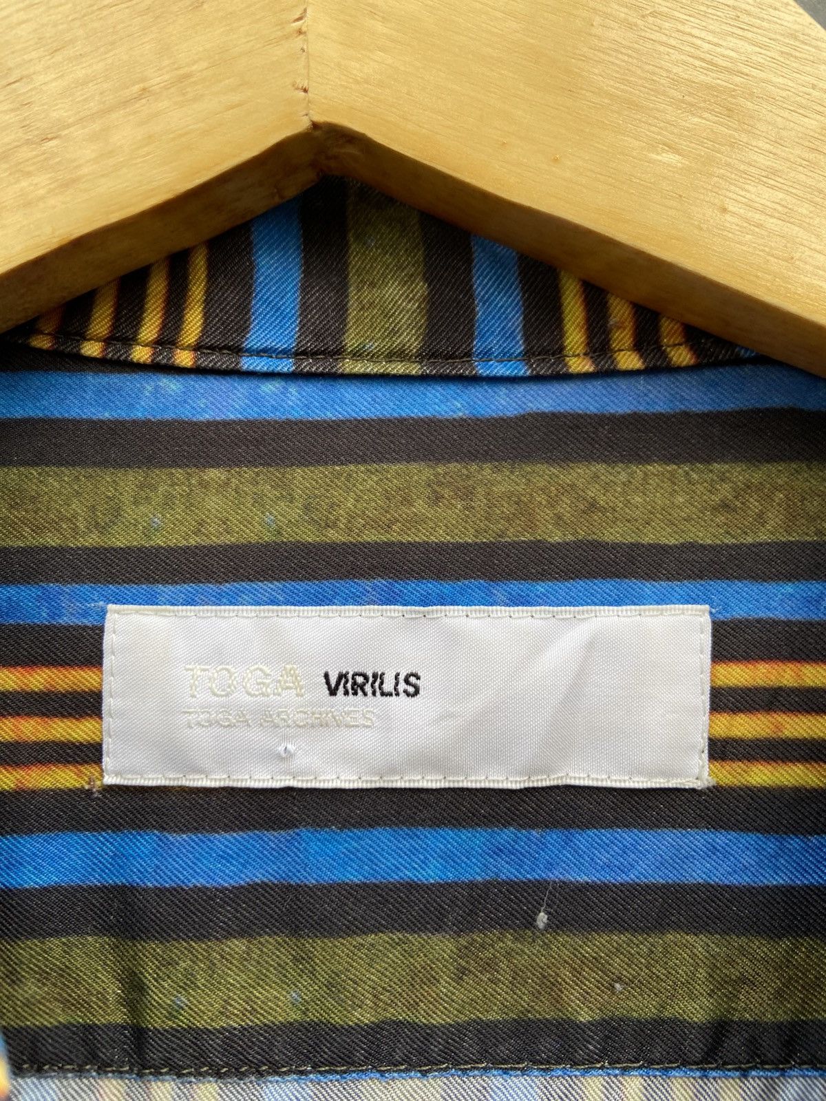 TOGA VIRILIS AW2021 Toga Virilis 50s Classics Stripe Asymetric Shirts Size US L / EU 52-54 / 3 - 9 Thumbnail