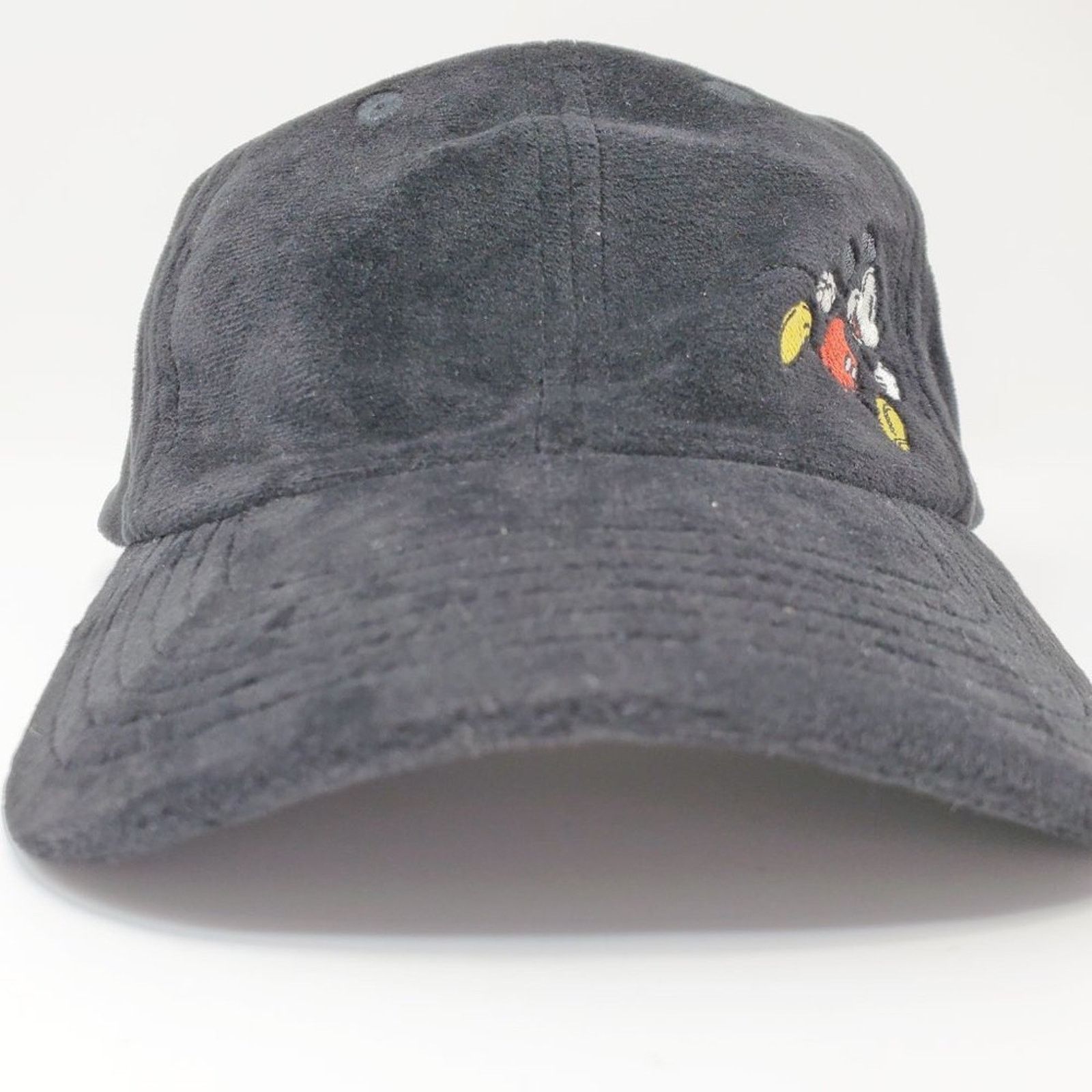 Disney Disney Park Black Mickey Mouse Velour Embordered Dad Hat Cap Size ONE SIZE - 2 Thumbnail