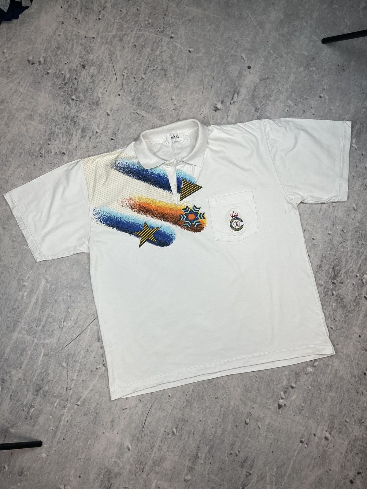 Hugo Boss × Vintage Vintage 90s Hugo Boss rare polo tee Size US XXL / EU 58 / 5 - 1 Thumbnail