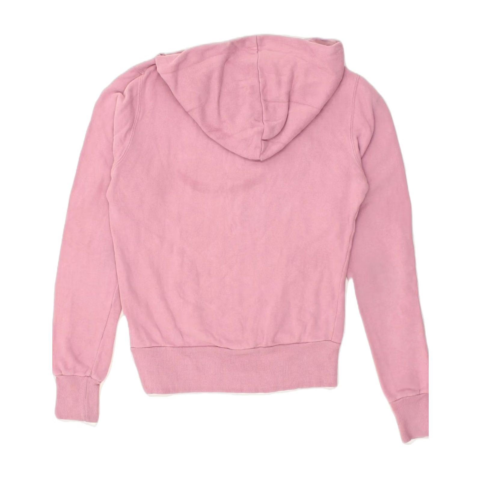 Vintage DATCH Womens Hoodie Jumper UK 14 Medium Pink Cotton Graphic Size M / US 6-8 / IT 42-44 - 2 Thumbnail