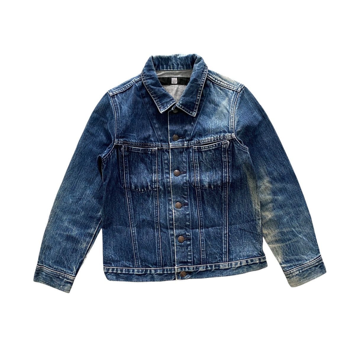 Marithe + Francois Girbaud Vintage Marithe Francois Girbaud Trucker Fadded Denim Jacket Size US S / EU 44-46 / 1 - 1 Thumbnail