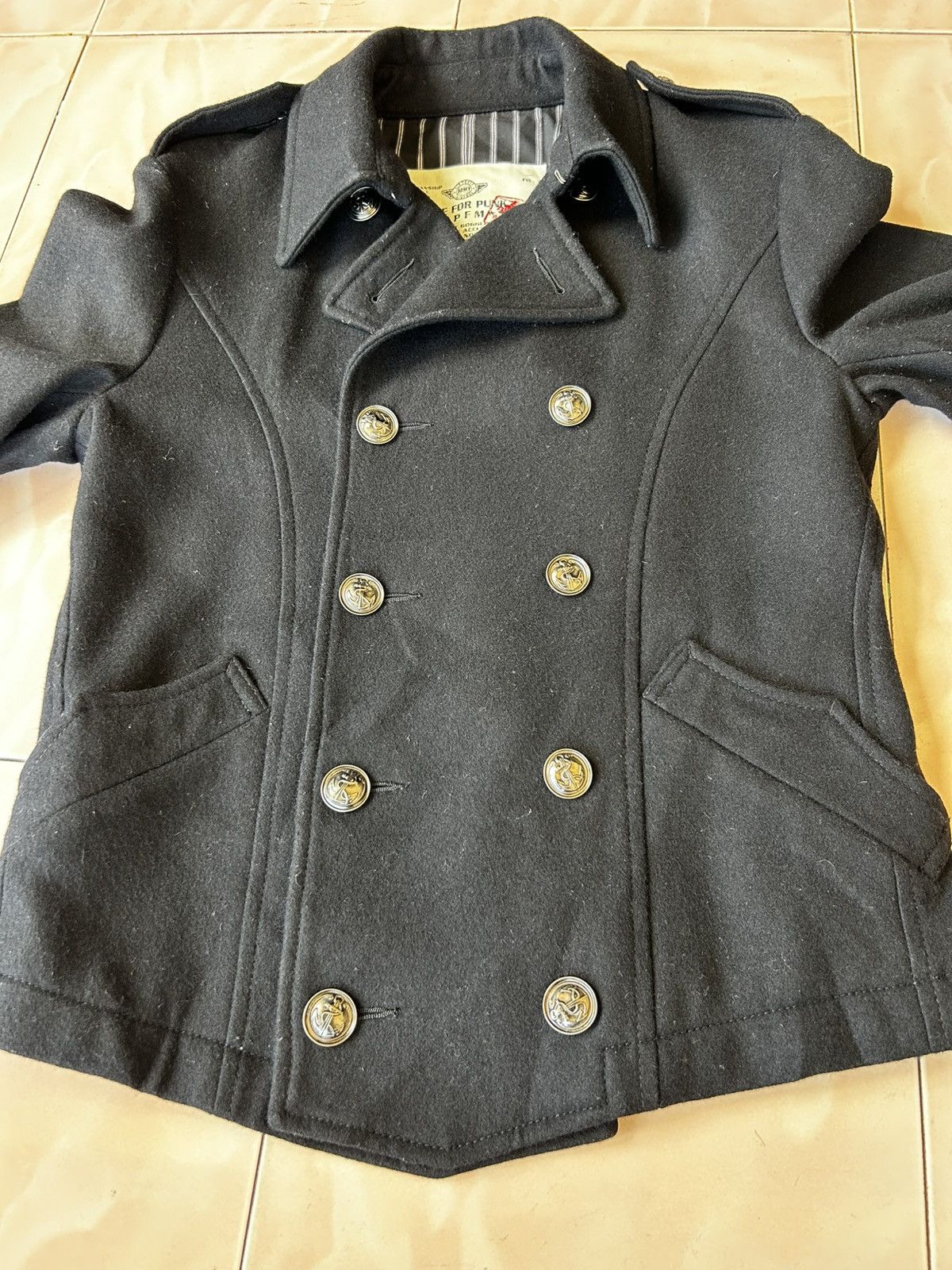 Japanese Brand PPFM TIME FOR PUNK DOUBLE BREASTED WOOL JACKET Size L / US 10 / IT 46 - 5 Thumbnail