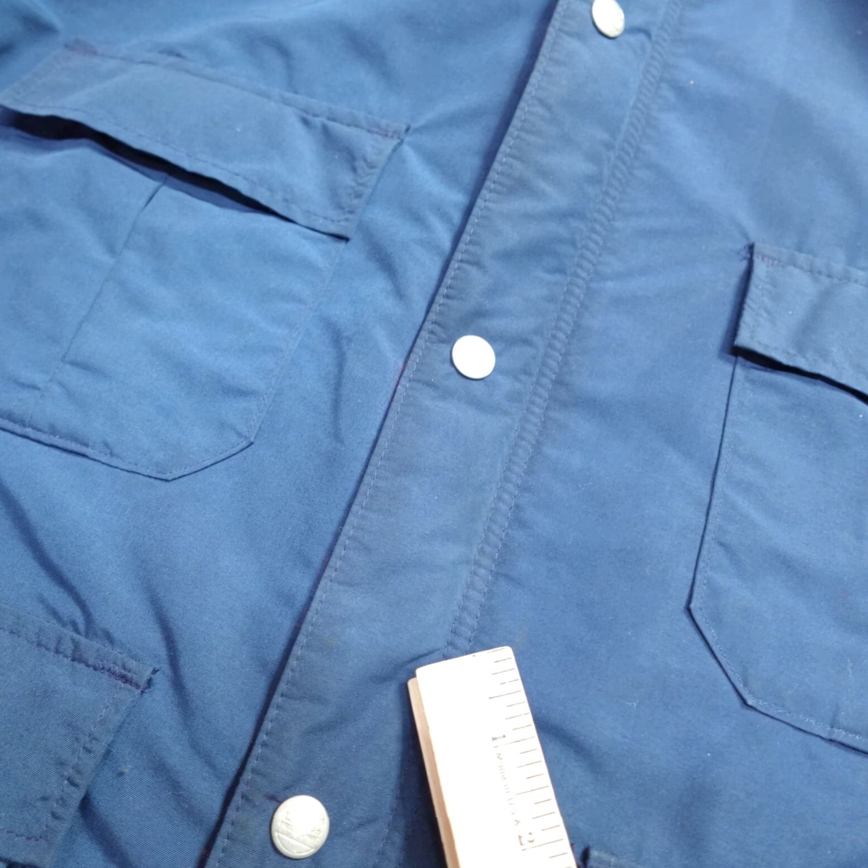 Vintage VINTAGE L.L. Bean Parka Jacket Men's Large Blue Wool Lined Buffalo Plaid Hooded Nylon Shell Short Snap Zip | ? Size US L / EU 52-54 / 3 - 4 Thumbnail