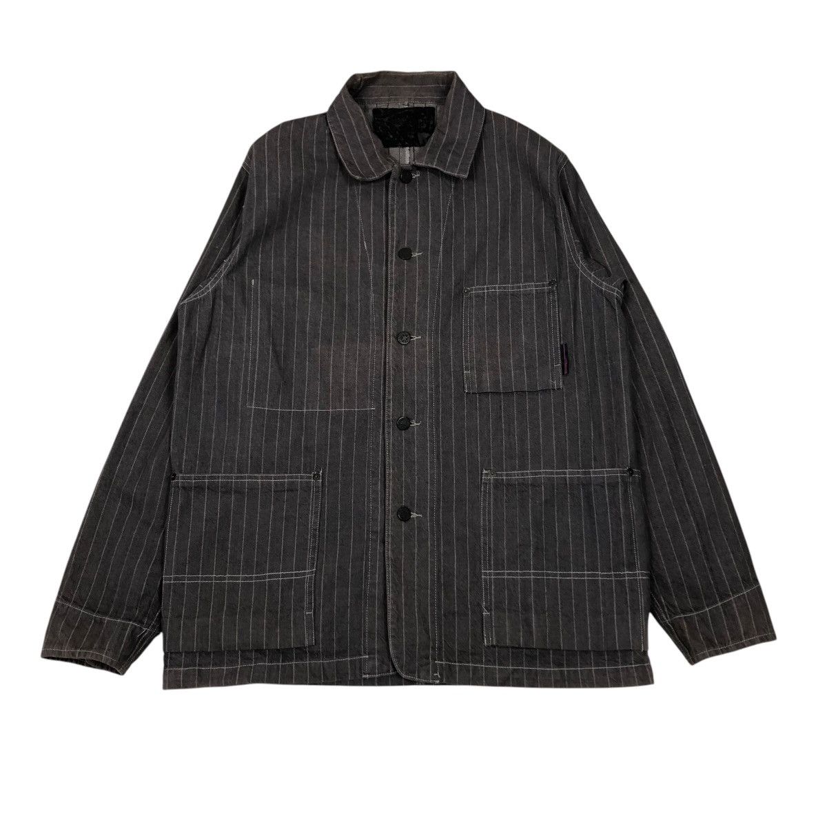 Japanese Brand 🔥VINTAGE HICKORY CHORE JACKET BREATH STRIPED ISSEY MIYAKE Size US M / EU 48-50 / 2 - 1 Thumbnail