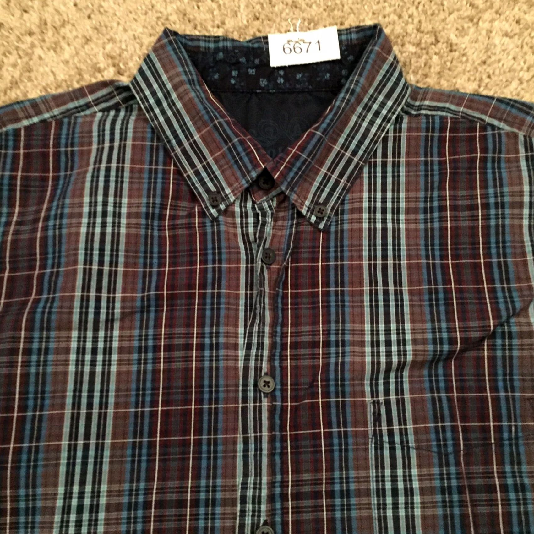 Old Navy Old Navy Shirt Mens XL Blue Purple Plaid Long Sleeve Button Up Size US XL / EU 56 / 4 - 3 Thumbnail