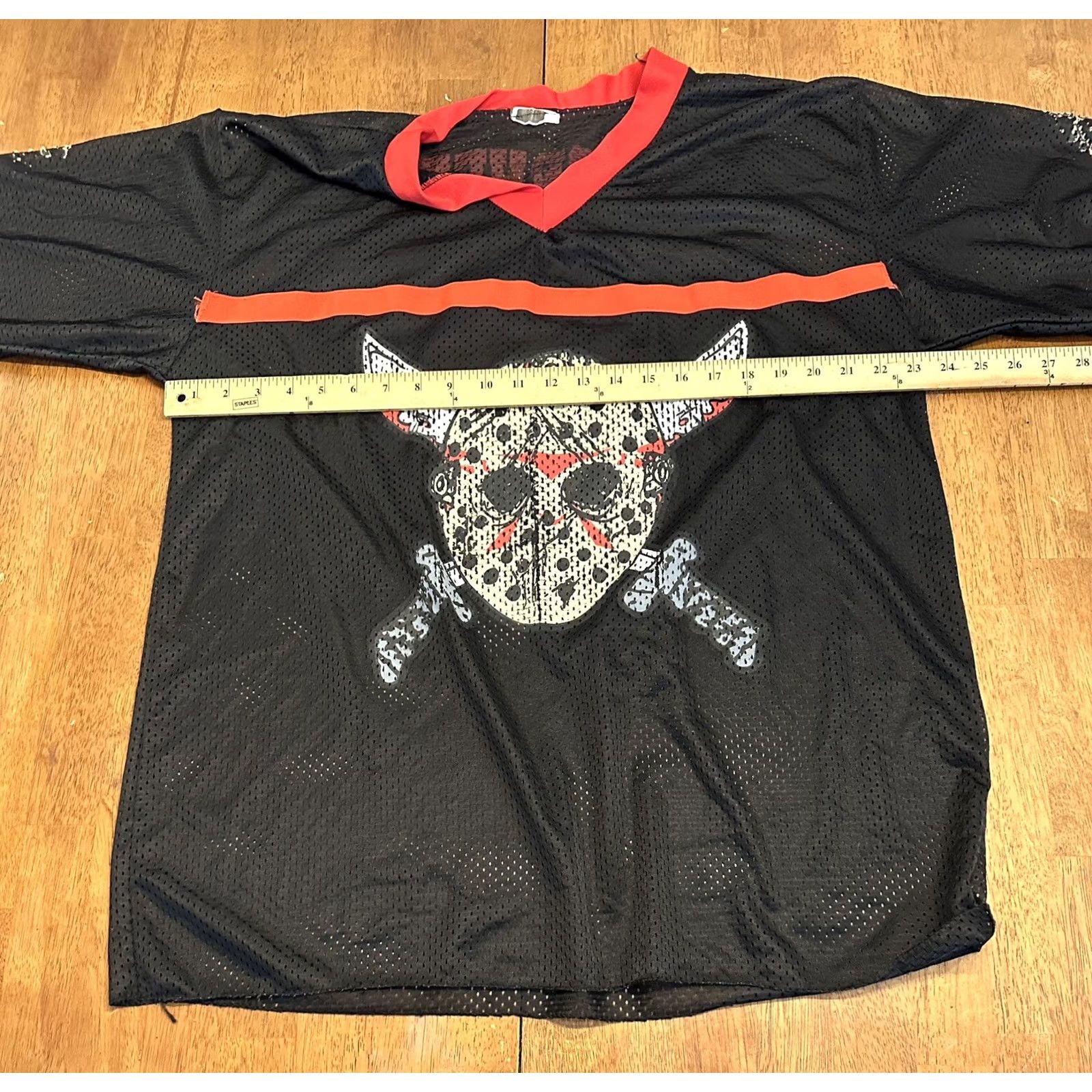 Jason Wu Jason Voorhees Hockey Jersey XL Black/Red T-Shirt Halloween Mens Size US XL / EU 56 / 4 - 5 Thumbnail