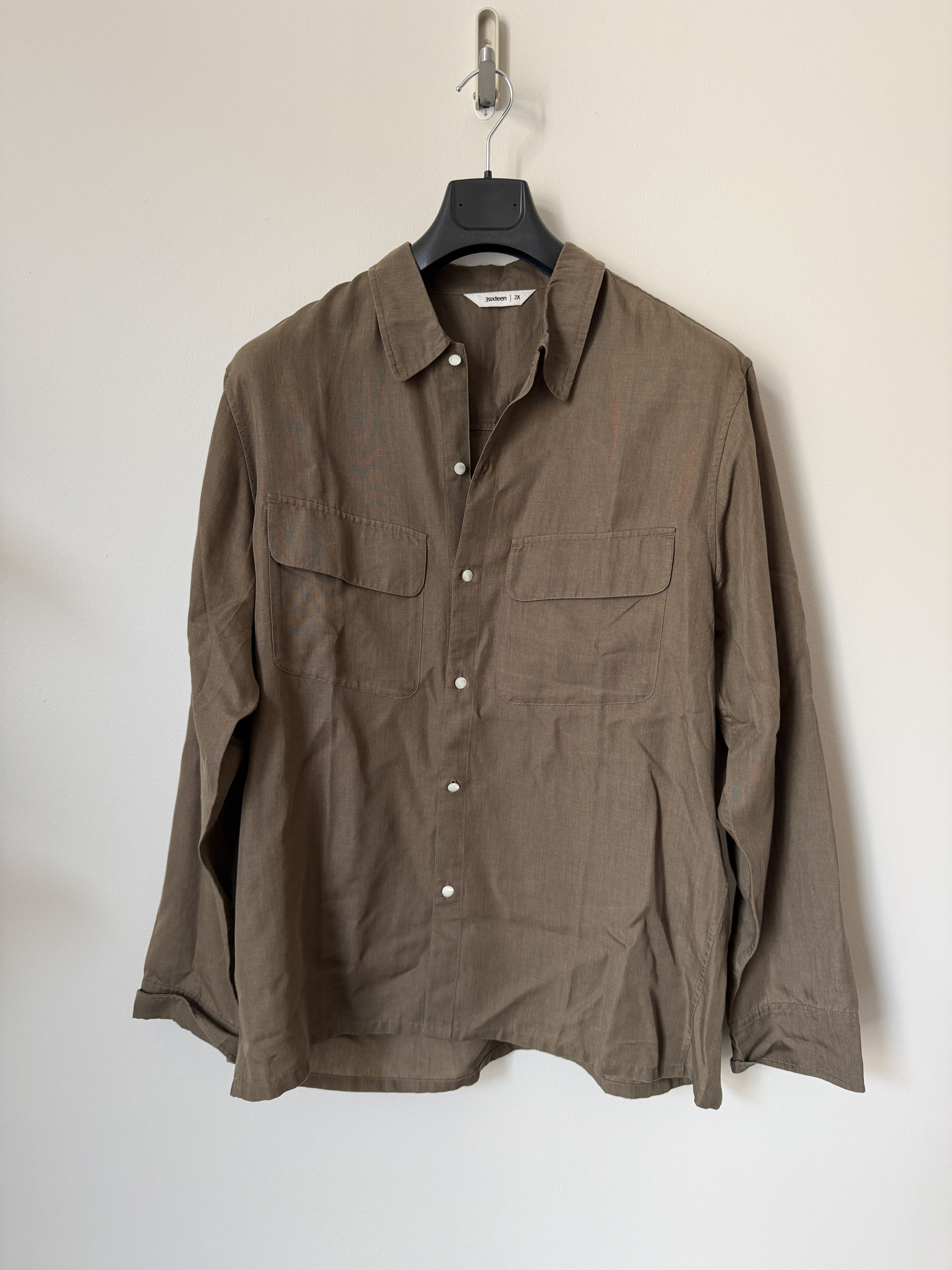 3sixteen Western Overshirt Brown Wool Size US XXL / EU 58 / 5 - 1 Thumbnail