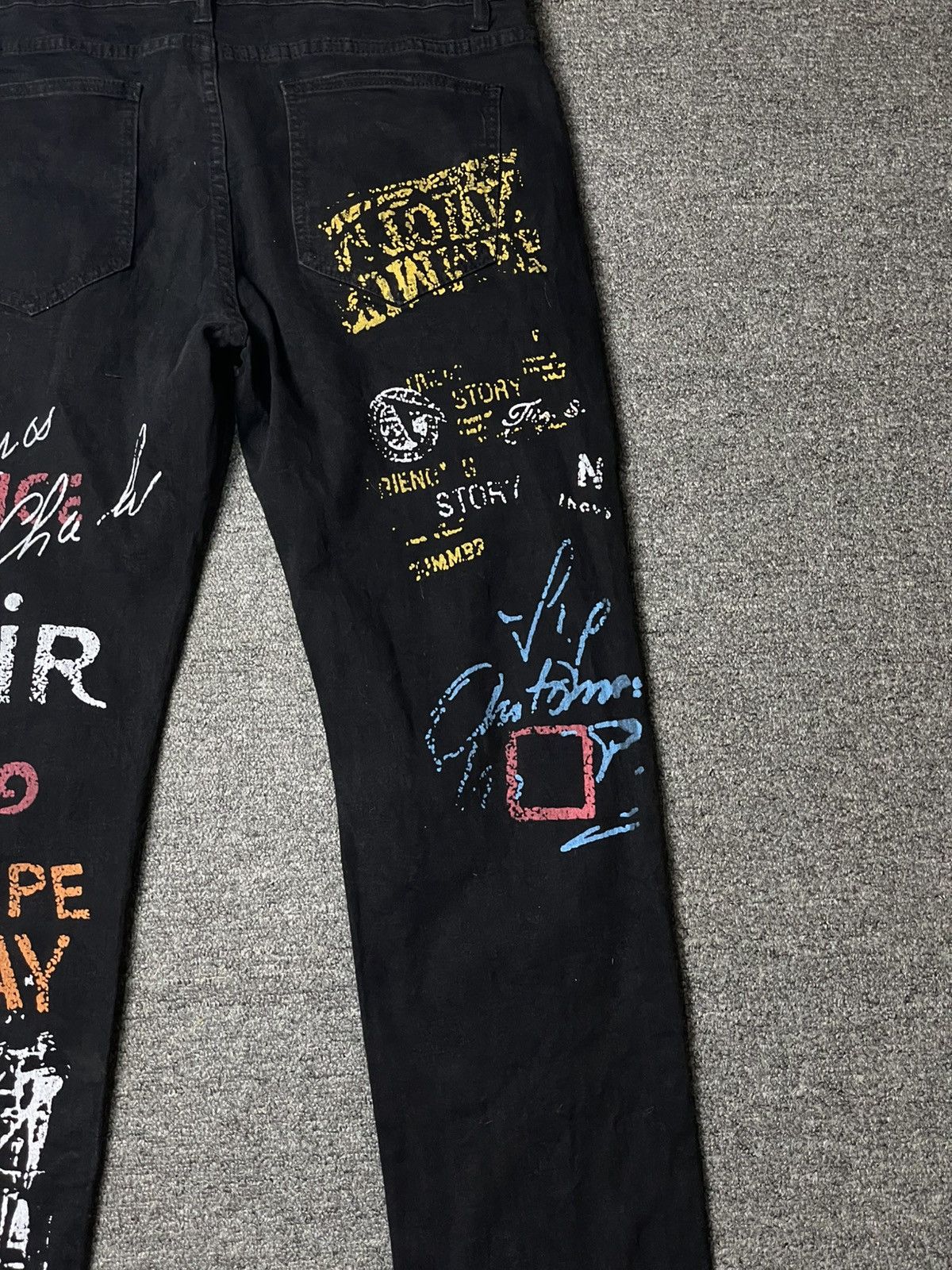 Japanese Brand × Vintage Creative Graffiti Graphic Print Stretching Jeans (92) Size US 36 / EU 52 - 11 Thumbnail
