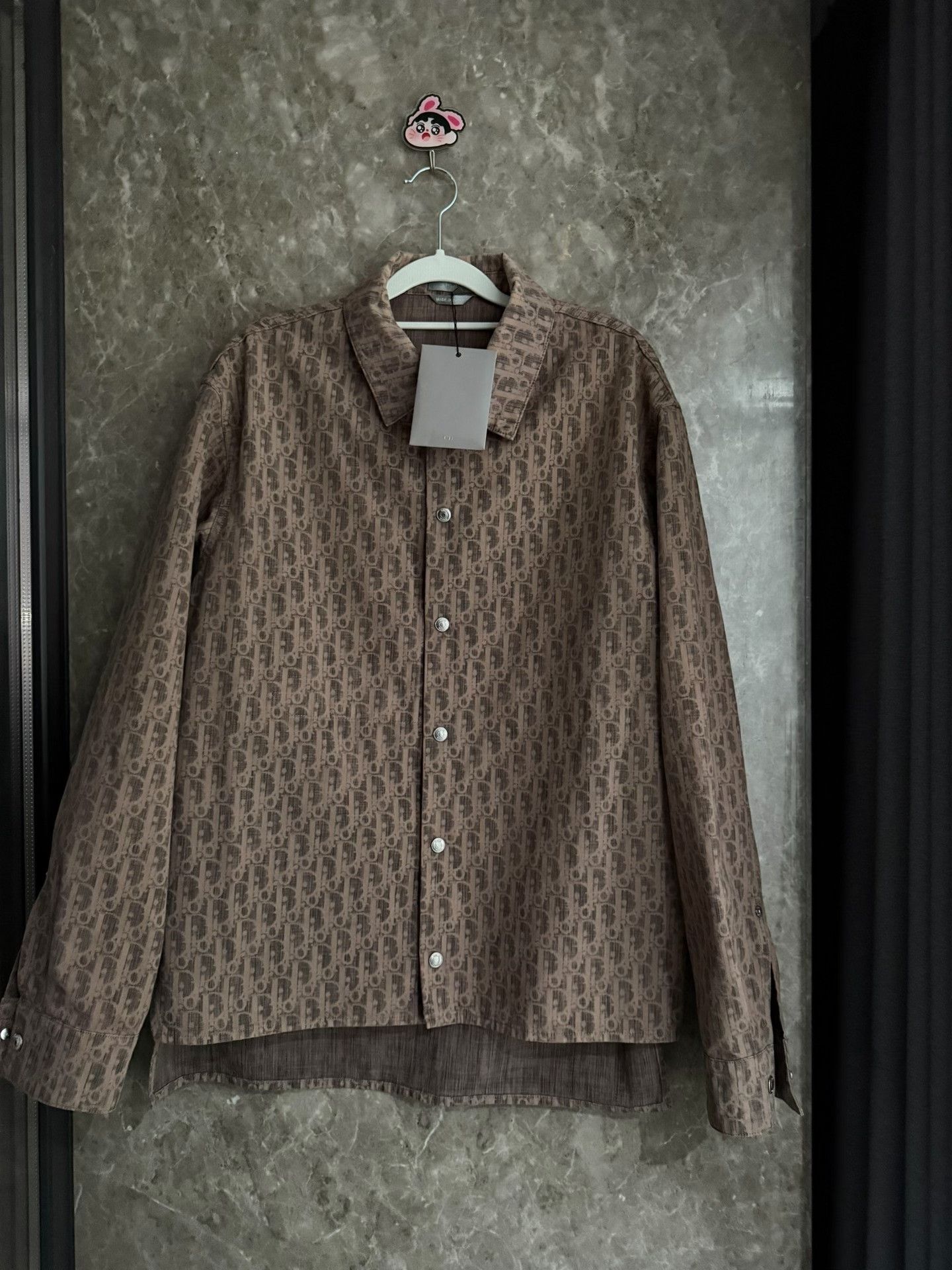 Dior dior brown printed shirt jacket for men Size US L / EU 52-54 / 3 - 1 Thumbnail