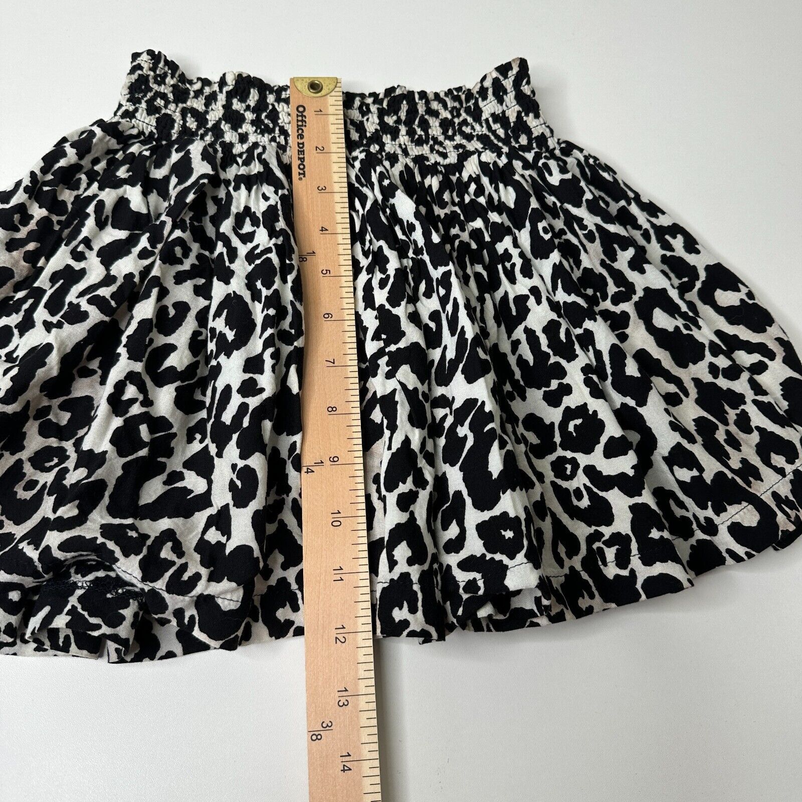H&M H&M Divided Leopard Cream Black Ruffled Mini Skirt 4 Size 27" / US 4 / IT 40 - 9 Thumbnail