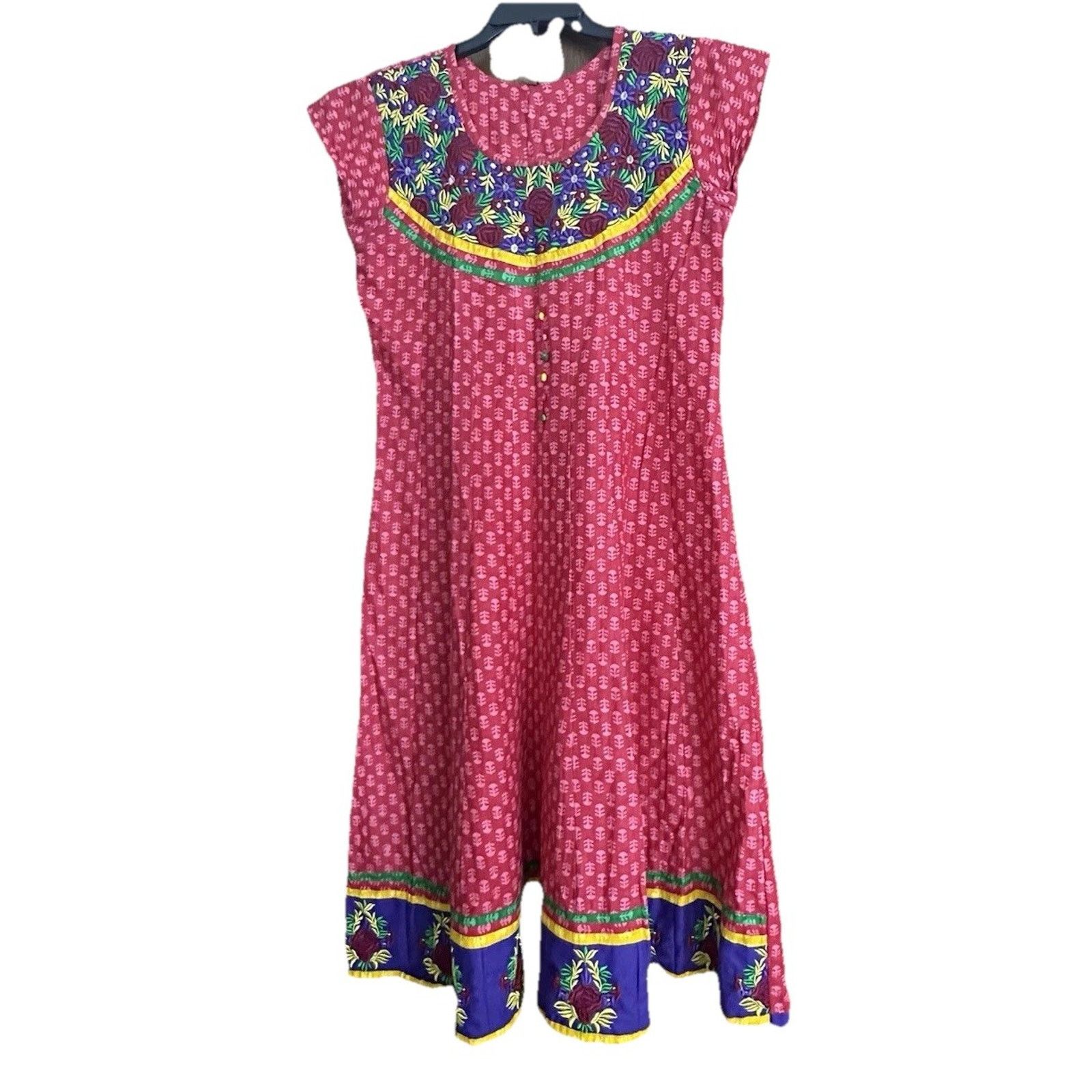 Other Short Sleeve Body Con Fit And Flare Embroidered Dress Boho Size M / US 6-8 / IT 42-44 - 1 Thumbnail