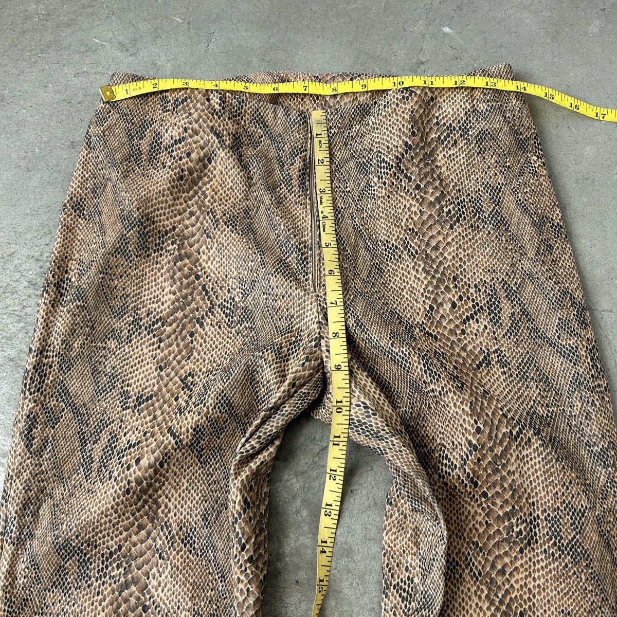 Hysteric Glamour × If Six Was Nine × Morgan Homme 1990s Morgan De Toi - Snakeskin Flared Pants Size US 28 / EU 44 - 6 Thumbnail