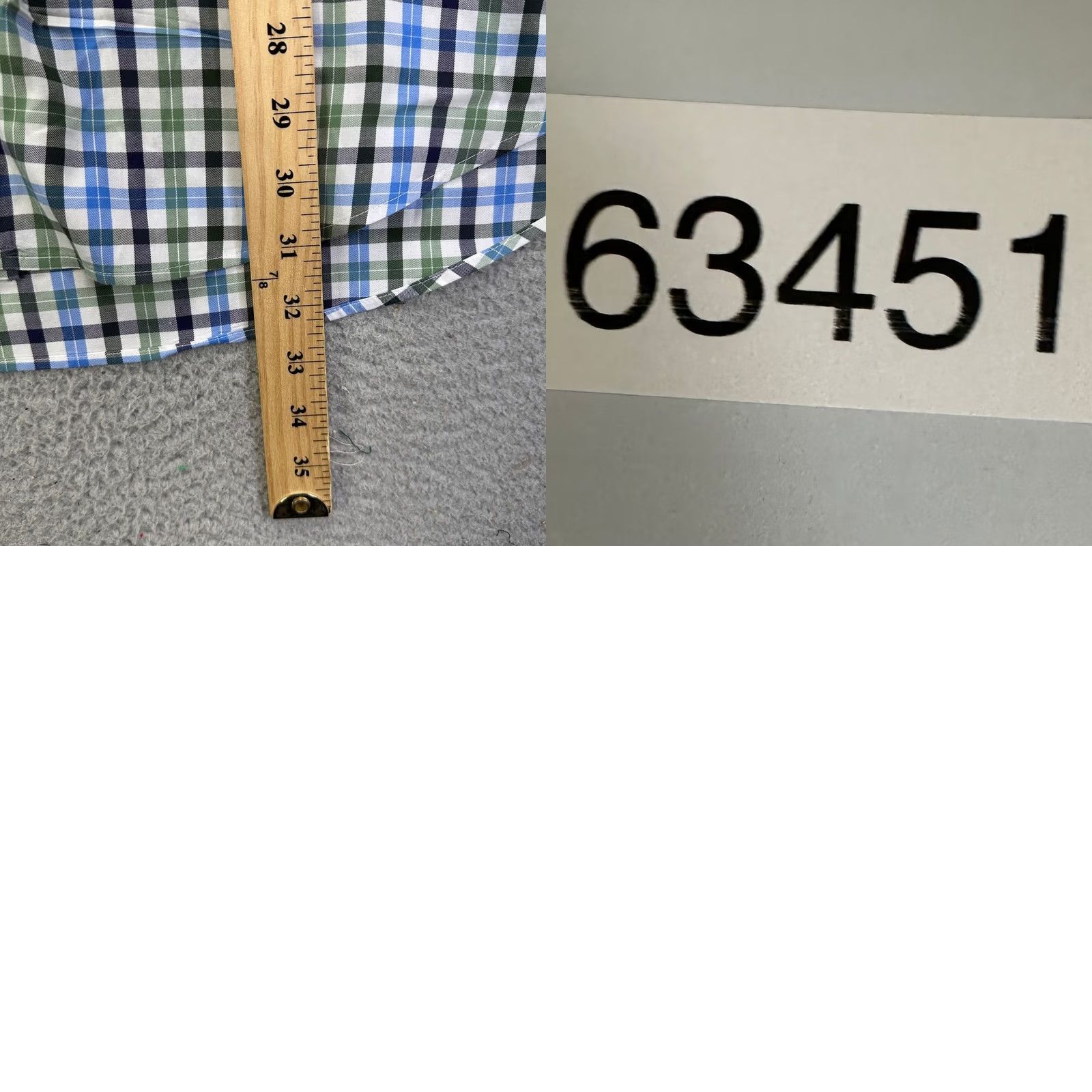 Peter Millar Peter Millar Button Up Shirt Mens XL Green Blue Plaid Cotton Long Sleeve Pocket Shirt Size US XL / EU 56 / 4 - 8 Thumbnail