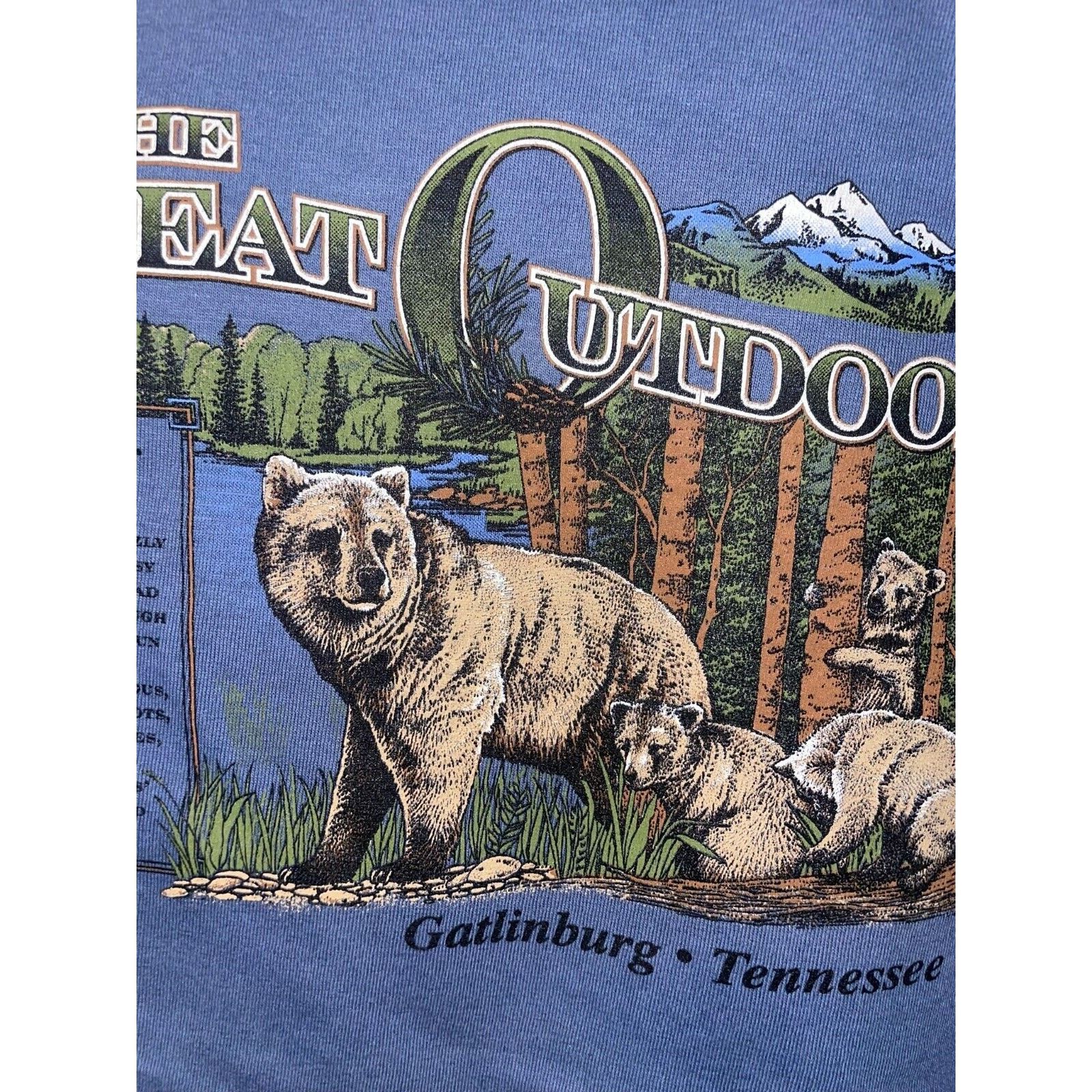 Anvil Vintage Grizzly Bear Shirt The Great Outdoors Tee Nature XL Size US XL / EU 56 / 4 - 4 Thumbnail