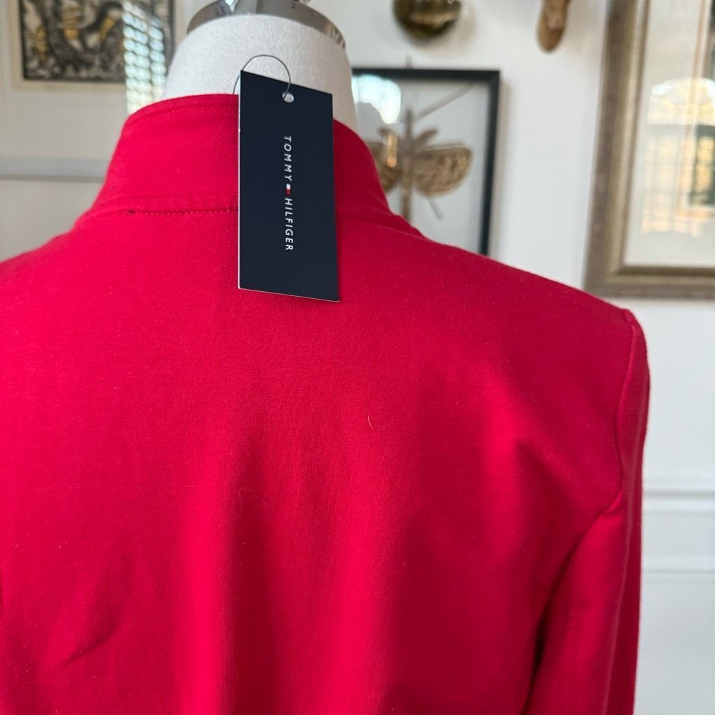 Tommy Hilfiger NWT Tommy Hilfiger Women's Military Band Jacket Red $109 S Size S / US 4 / IT 40 - 6 Thumbnail