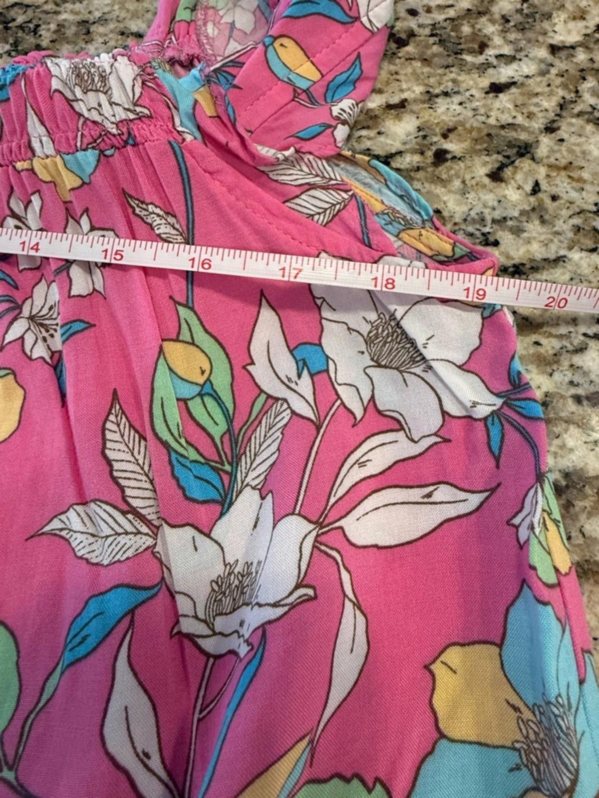 Other Stacatto boho floral ruffled tank top pink multicolor SZ M Size M / US 6-8 / IT 42-44 - 9 Thumbnail