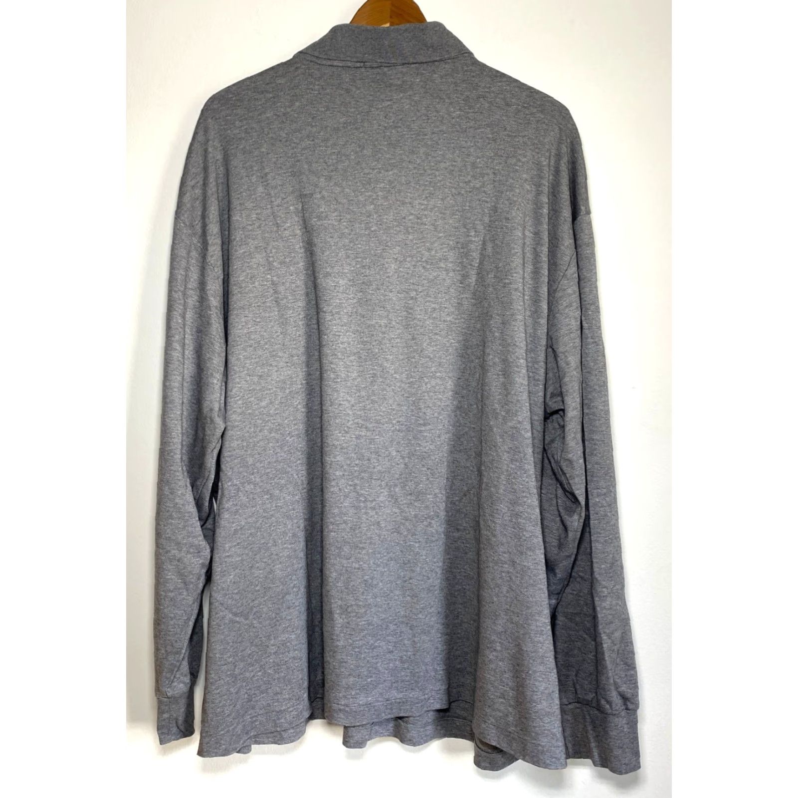 Polo Ralph Lauren Polo Ralph Lauren Shirt Men's Long Sleeve Polo Gray 3XB Big & Tall Classic Embroidered Logo, Button-Front, Cotton, Pre-owned Size US XXL / EU 58 / 5 - 2 Thumbnail