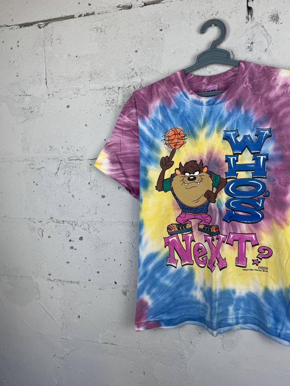 Disney × Vintage 1996 Looney Tunes Taz Bugs Tie Dye Grateful Death Tee Size US M / EU 48-50 / 2 - 2 Thumbnail