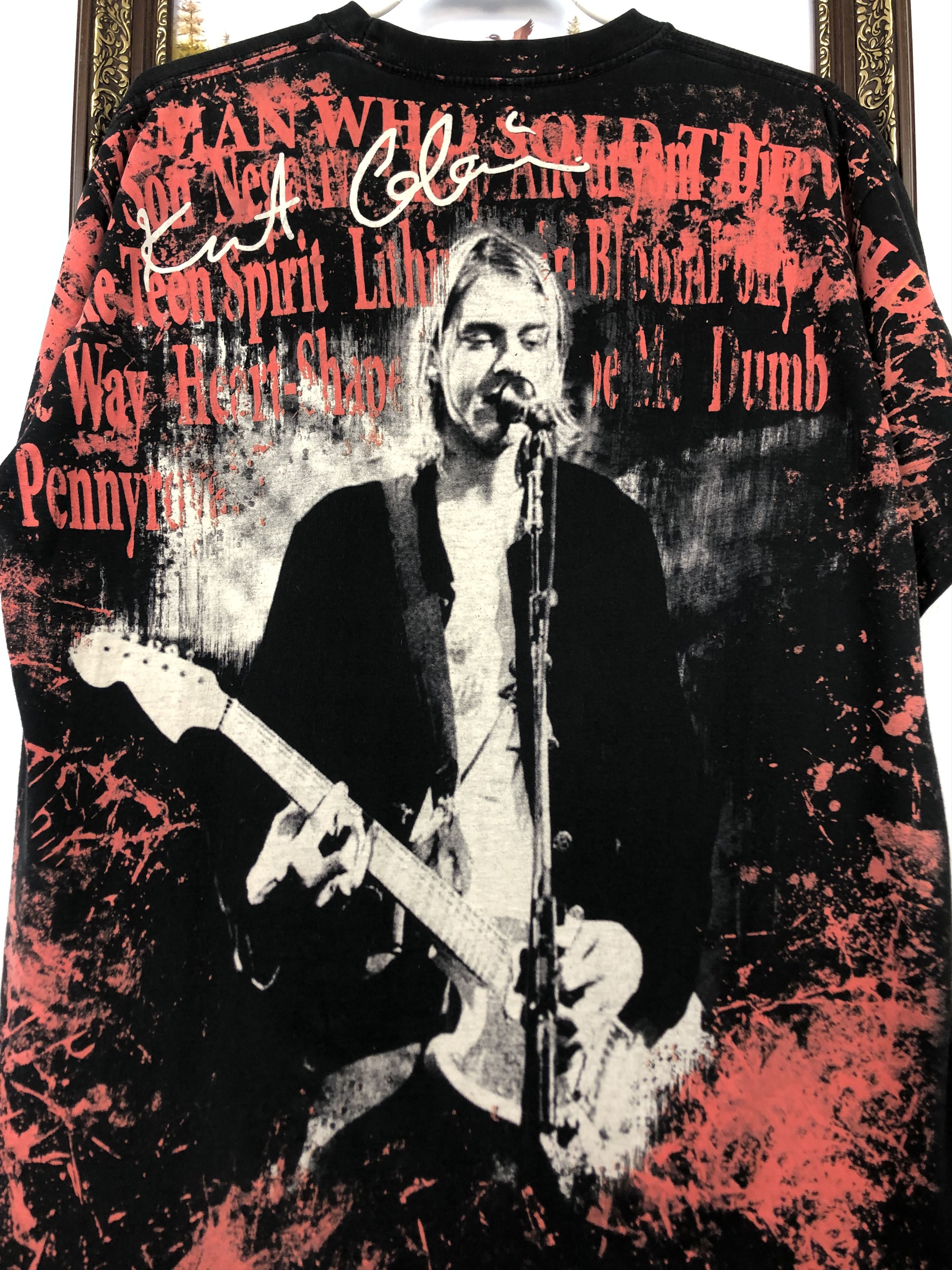 Band Tees Vintage Over Print Curt Cobain Tee Shirt Band Rare Black Size US M / EU 48-50 / 2 - 13 Thumbnail
