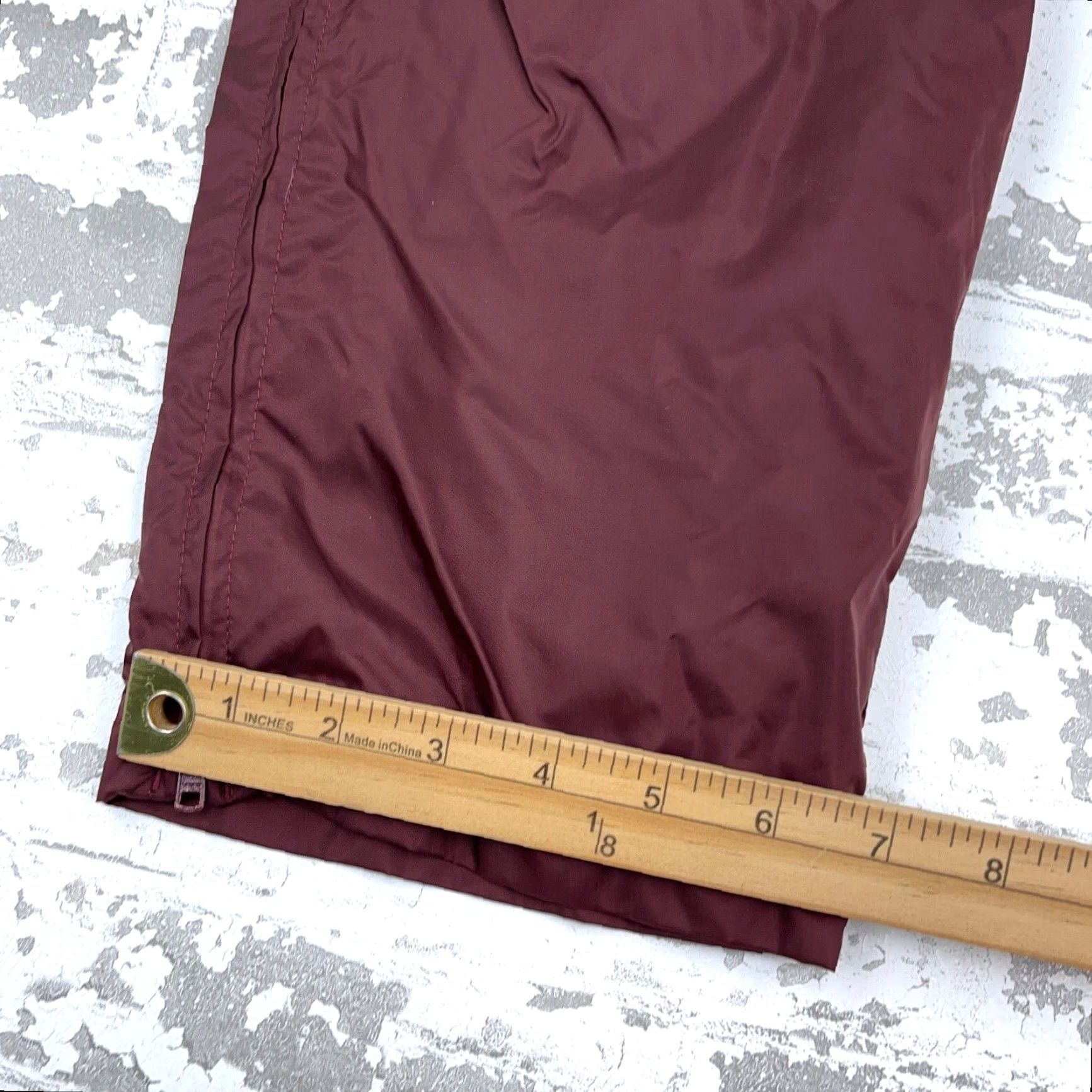 Champion VINTAGE Champion Pants Women Large Maroon Windbreaker Track Suit Joggers Y2K Size 36" / US 14 / IT 50 - 5 Thumbnail