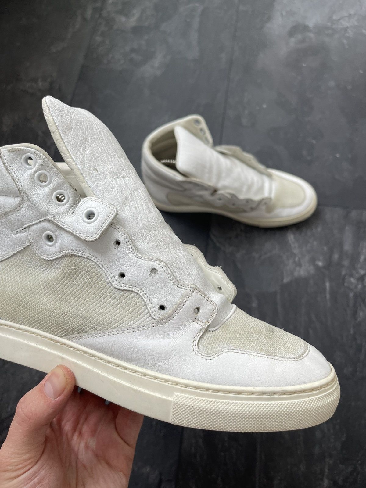 Balenciaga × Vintage BALENCIAGA high leather sneakers Size US 8 / IT 38 - 4 Thumbnail